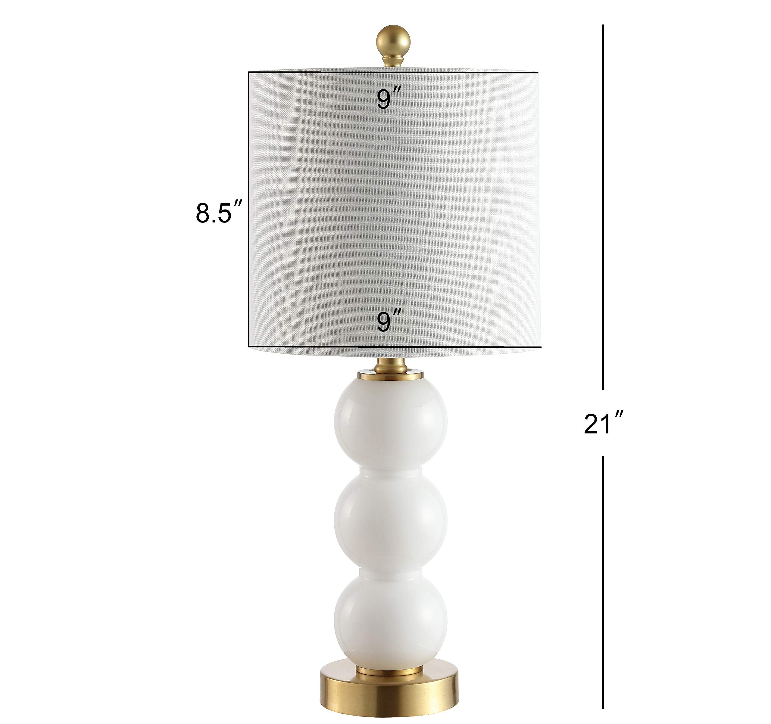 Jonathan Y Jyl1021A February 21'' Glass/Metal Led Table Lamp Contemporary Bedside Desk Nightstand For Bedroom Living Room Office