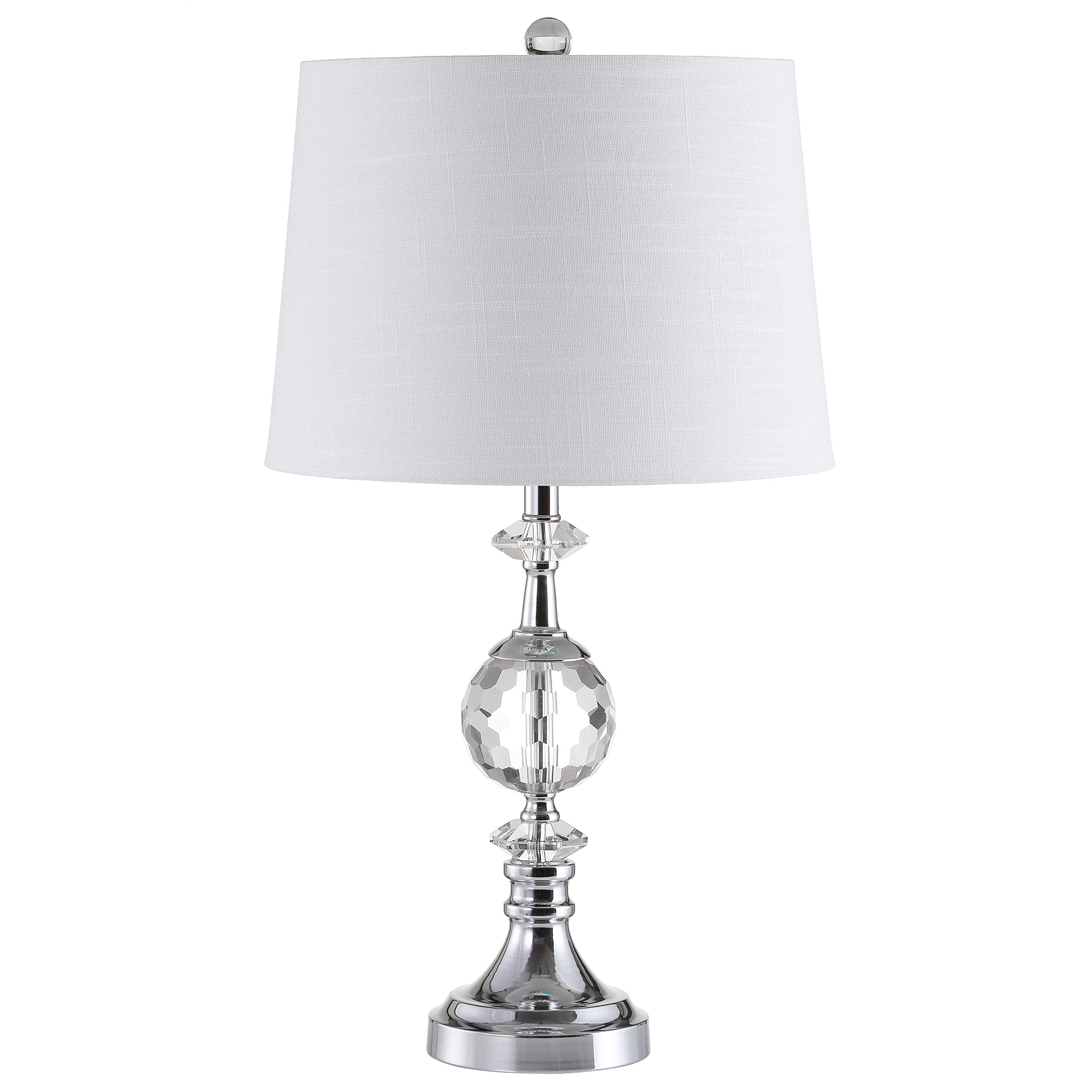 JONATHAN Y Channing Table Lamp LED Crystal/Metal 25.5 in Clear/Chrome Model JYL5036A