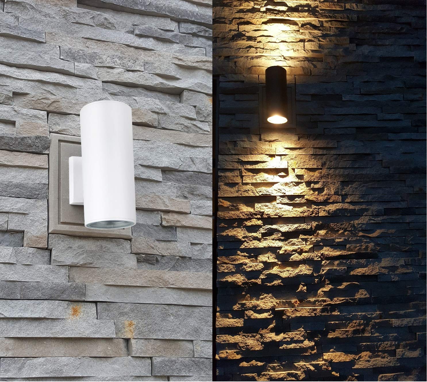 Zuukole Dusk To Dawn Sensor Outdoor Wall Light, Exterior Lighting - Etl Listed, Die-Casting Aluminum Waterproof Wall Mount Cylin