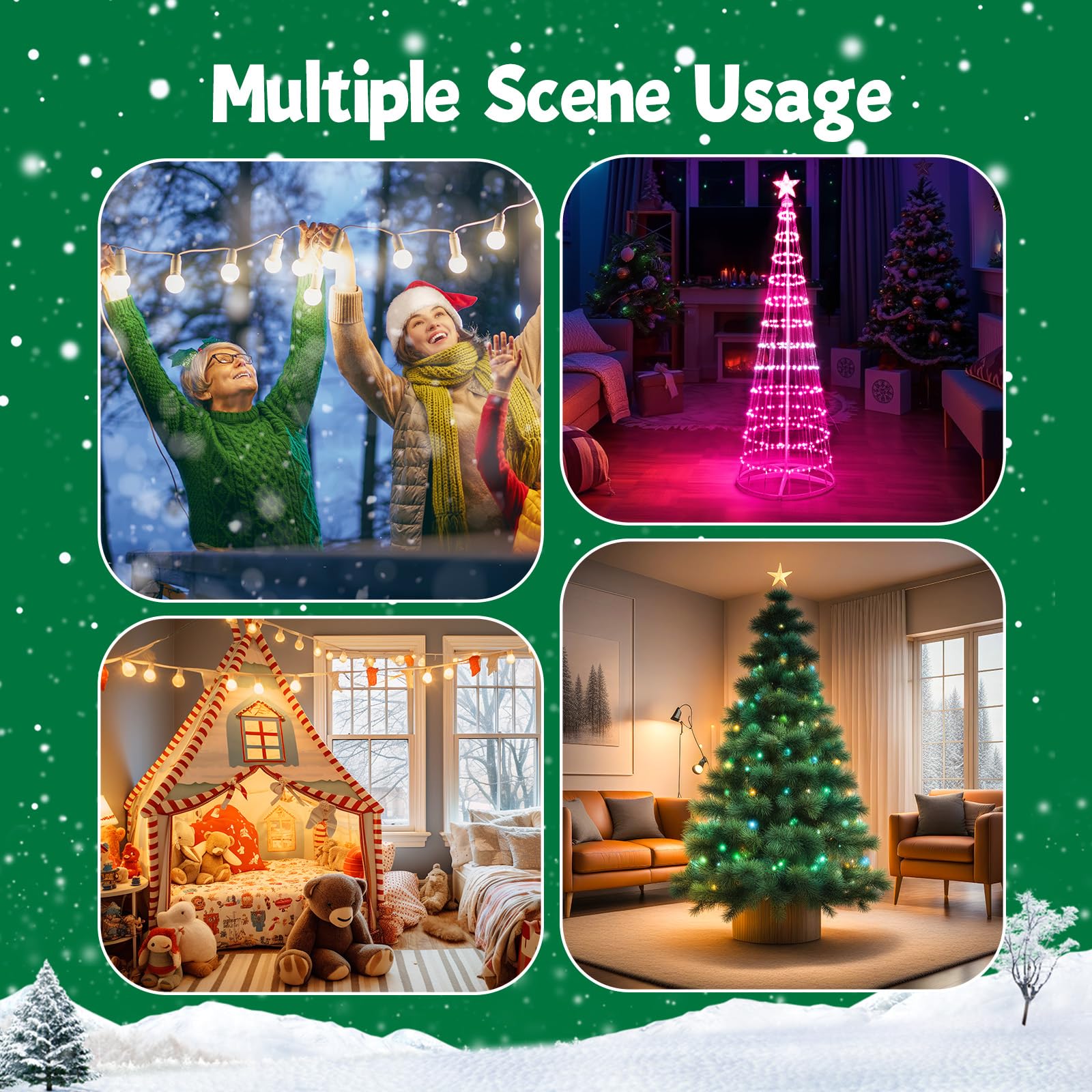 Brightown Wireless Remote Control Outlet - 2-in-1 Magic Lights Wand, Warm White, Ideal for Christmas Tree & Decoration Lights