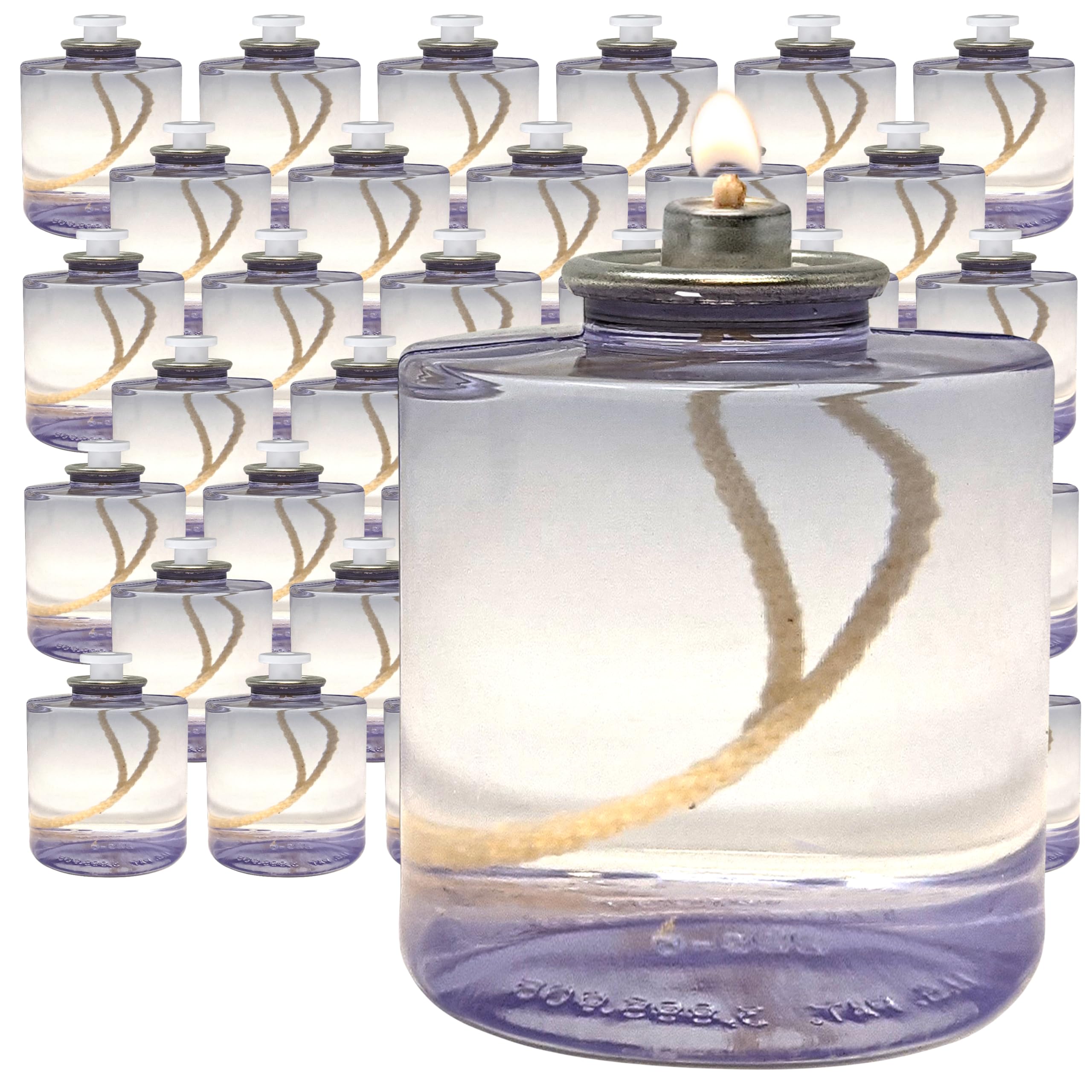 Hyoola Liquid Candles 50 Hour Burn Time, Clear, 48 Pack, Model H80030, Liquid Paraffin