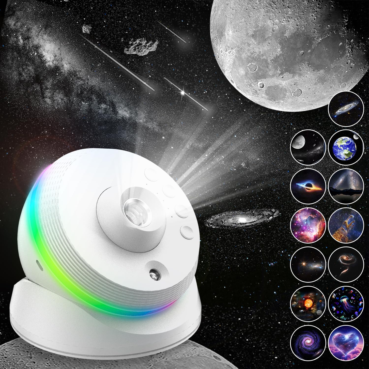 Galaxy Projector for Bedroom, 13 in 1 Planetarium Star Projector Galaxy Light, 360 Rotation Realistic Sky Night Light with Timer