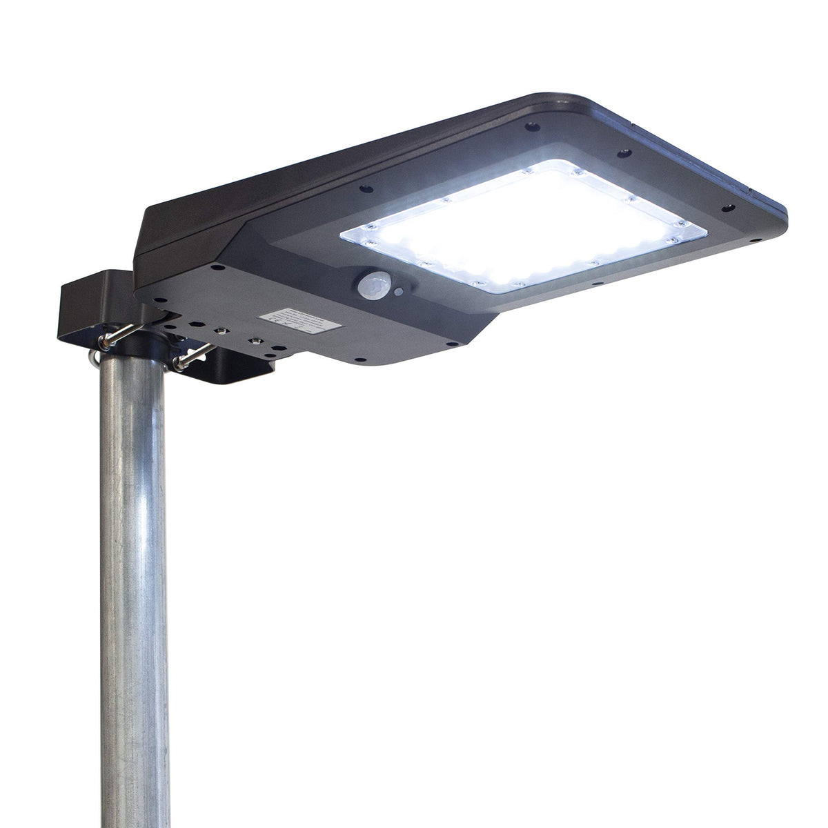 Wagan El8586 1600 Lumen Integrated Solar Street Lamp Security Flood Light Motion Sensor Waterproof Weatherproof Dusk To Dawn Solar Led Light Lamp For Outdoor Garden Yard Path Parking Lot