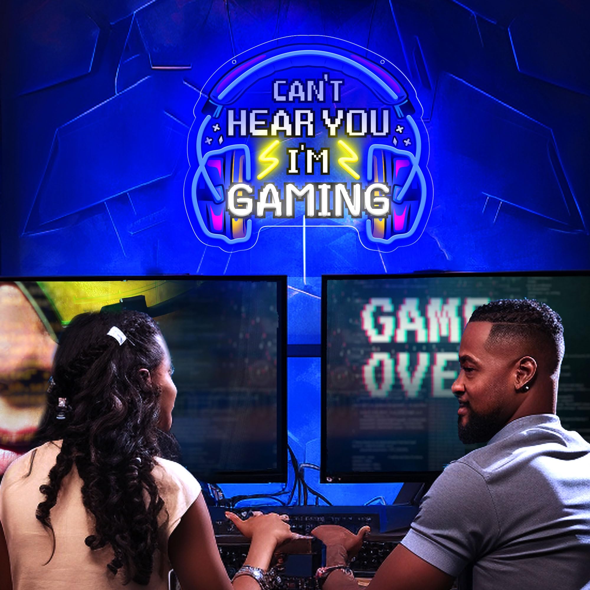 CULOIS Gamer Neon Sign - USB Powered LED Wall Decor, Brightness Adjustable, 13"x11.3", Blue-I'm Gaming, Perfect for Boys' Bedroom & Game Room