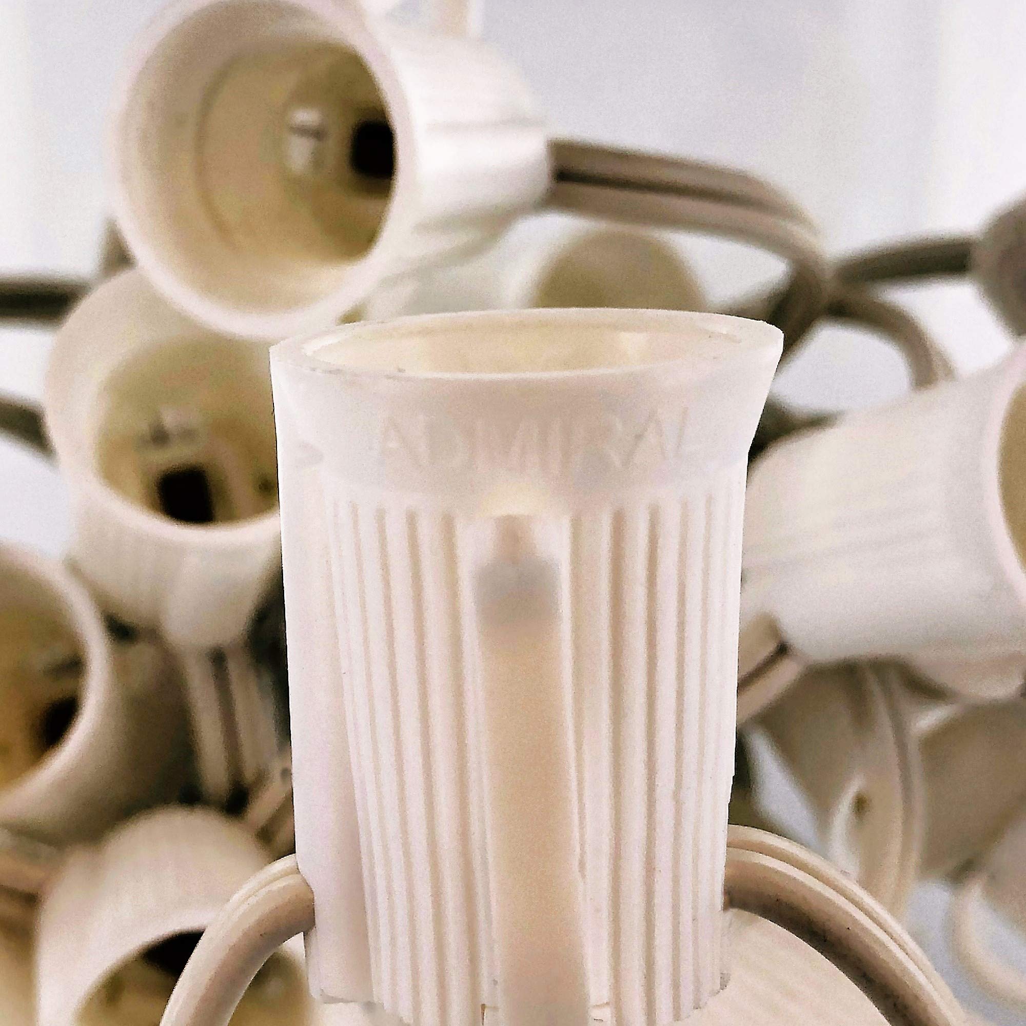 Hlo Lighting C9 Light Strings | 50 White Cord With 12 Socket Spacing  E17 Light Stringer For C9 Christmas Lights