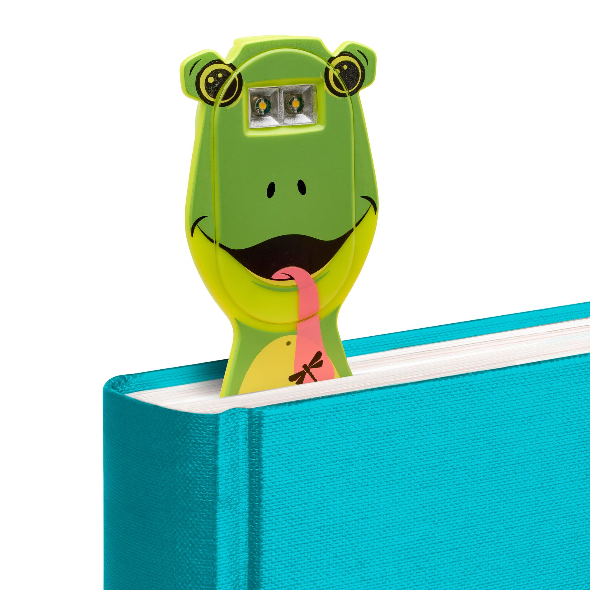 Gifts For Readers & Writers Flexilight Pal Bookmark Reading Light - Rechargeable Led Clip On Lamp, Frog Color, Model Flp