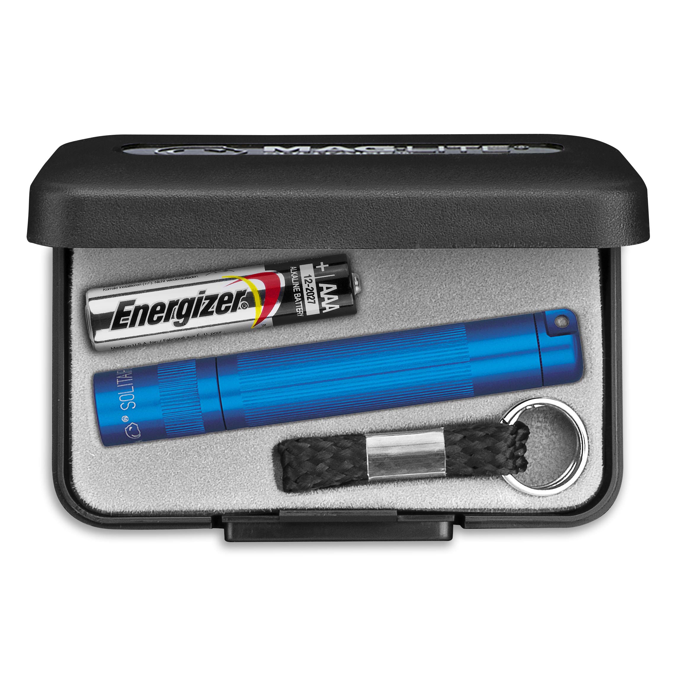Maglite Solitaire Incandescent 1-Cell Aaa Flashlight In Presentation Box Blue