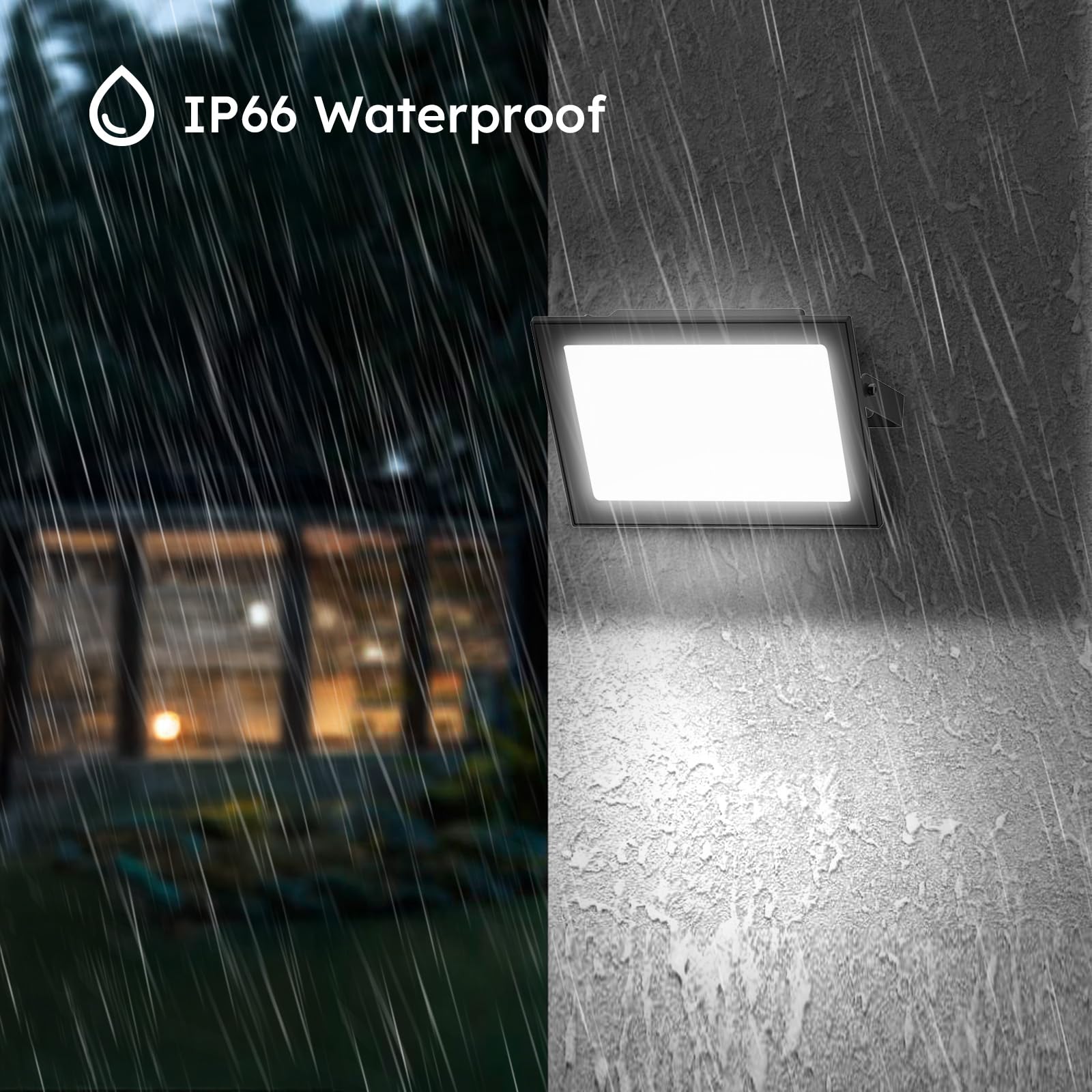 Madewell Living 4-Pack 50W Led Flood Lights Outdoor - 9000 Lumens Super Bright Security Lighting  Ip66 Waterproof  5000K Daylight - Energy-Efficient Outdoor Lights For Garage  Garden  Lawn  Backyard