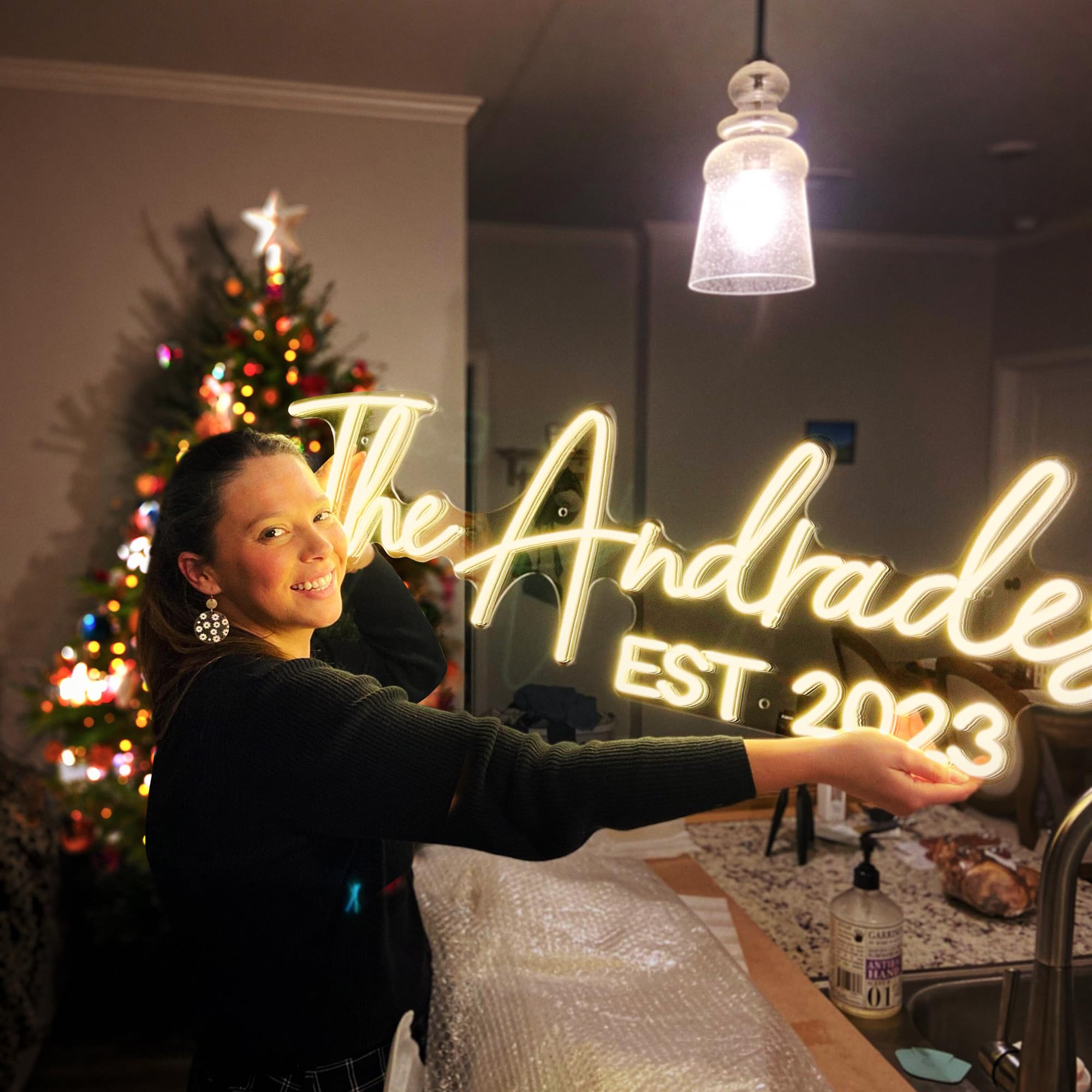 GITM Custom Neon Sign - Personalized LED Wall Decor, Acrylic, Optional Sizes 16in to 60in, NeonSignCustom