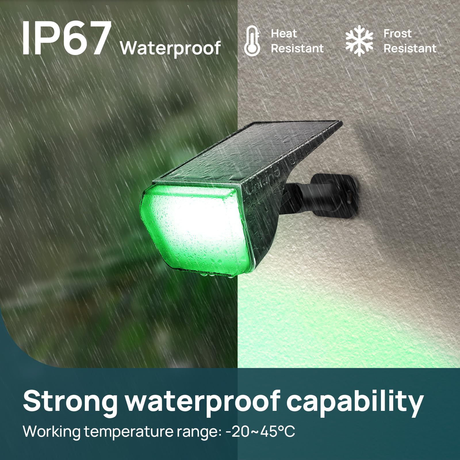 Linkind RGB Solar Christmas Lights Outdoor Spotlights, IP67 Waterproof, 10 Lighting Modes, 6 Pack, Multicolor