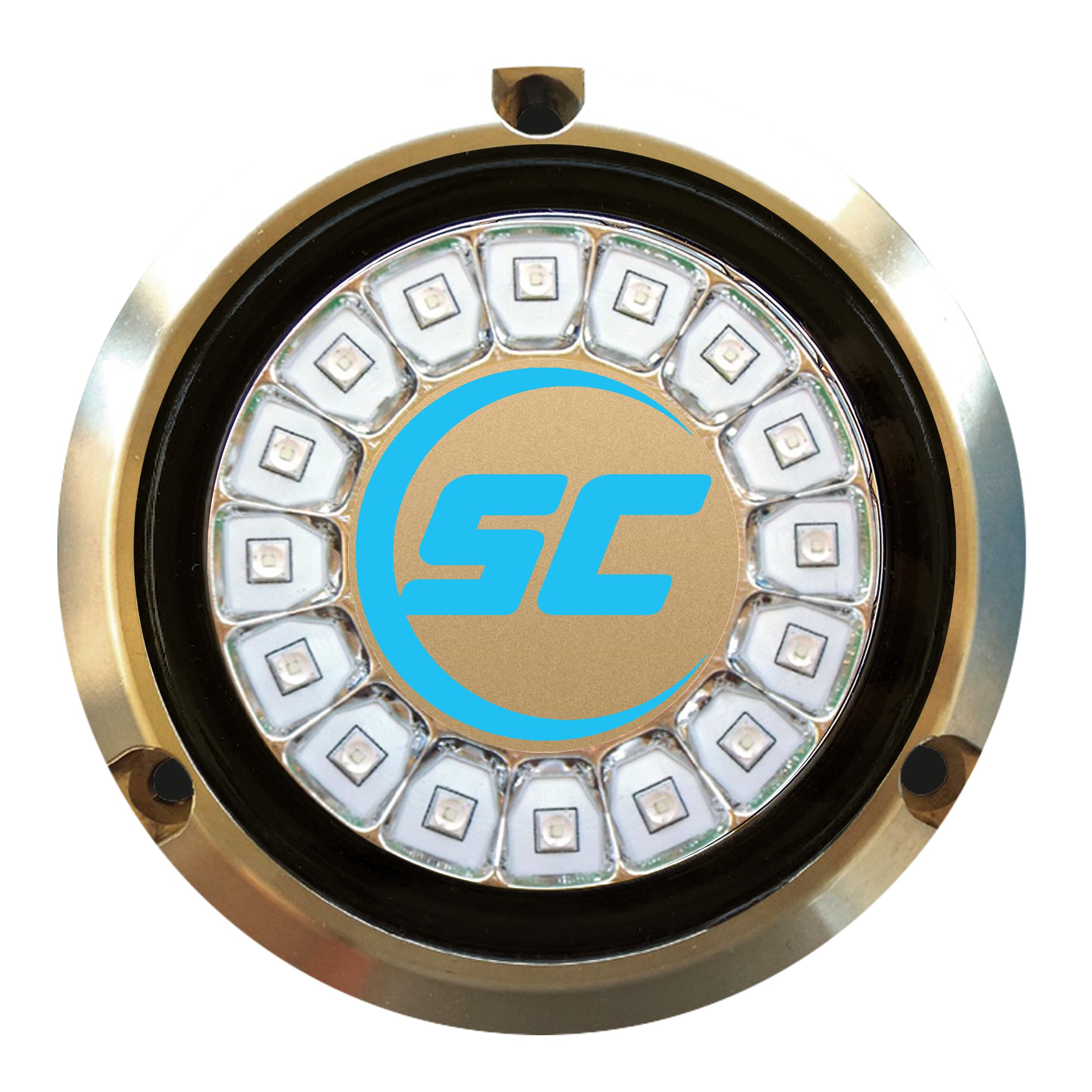 shadow-caster SCR-16 LED Underwater Boat Light - 60W - Bimini Blue - Bronze Housing - IP68 Waterproof - Surface Mount