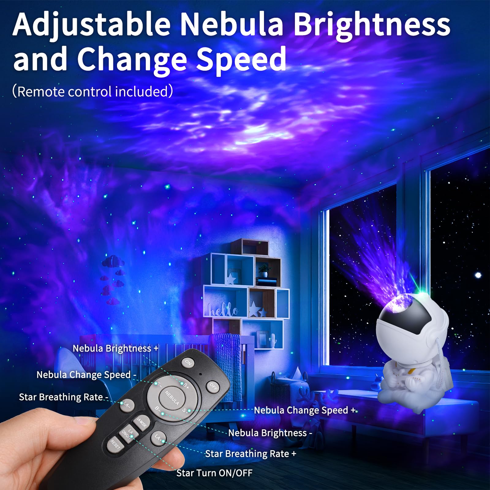 Muaosky Galaxy Projector Multiple Nebula Modes, Star Projector Galaxy Light With Remote Control, Galaxy Light Projector For Bedr