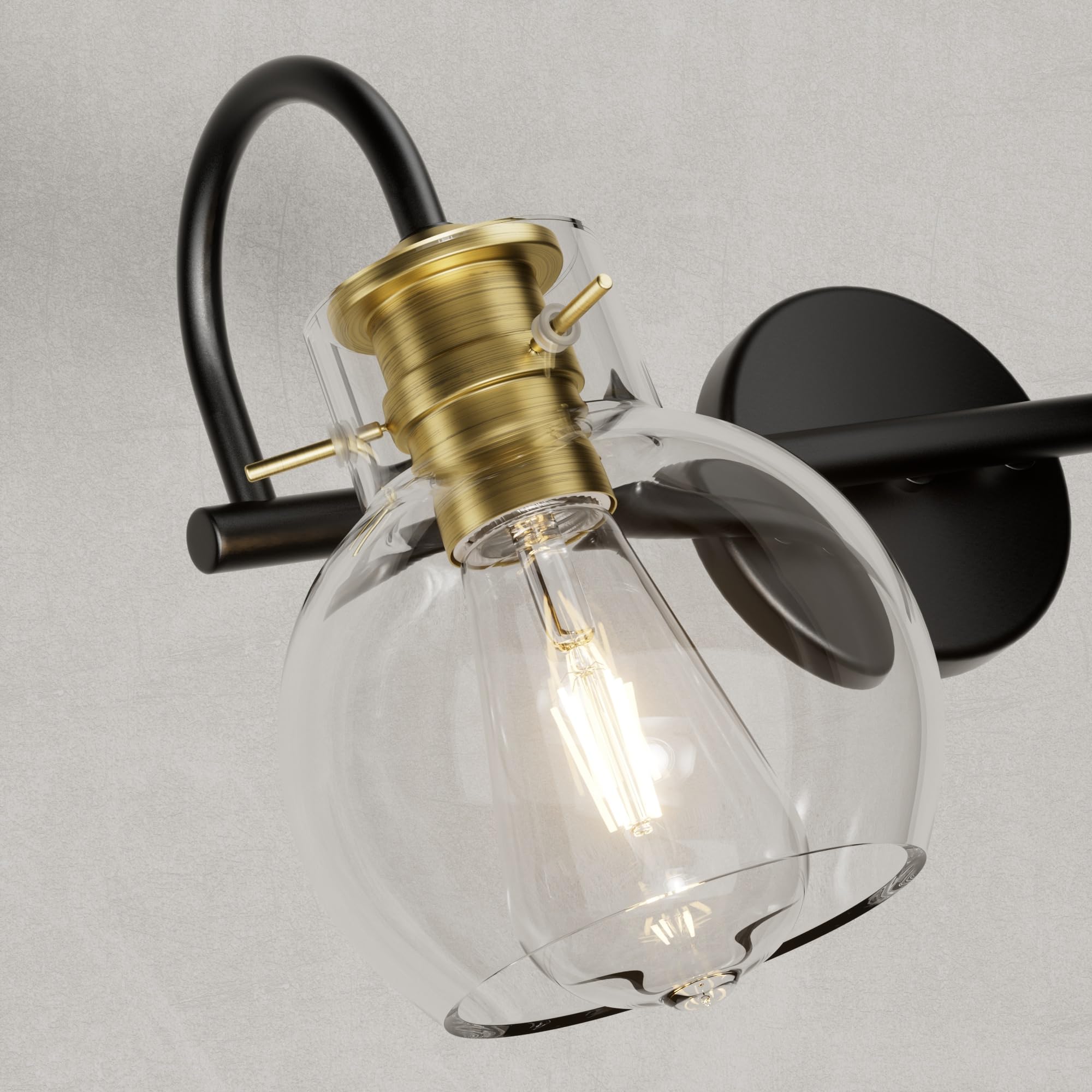 Primeplus Bathroom Vanity Lighting Fixtures, Bathroom Wall Mounted Sconces Lighting Vanity Lights For Bathroom With Globel Glass Shade, E26 Base