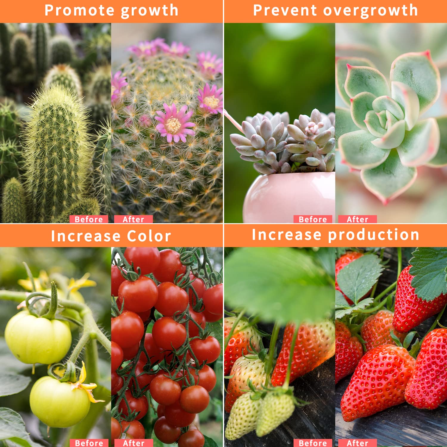 Lurious Smart Wifi Led Grow Light, Dimmable Full Spectrum Plant Lamp With Timer & App/Voice Control,Compatible With Alexa/Google/Siri For Indoor/Outdoor Plants Only 2.4Ghz Wifi(4 Tube)