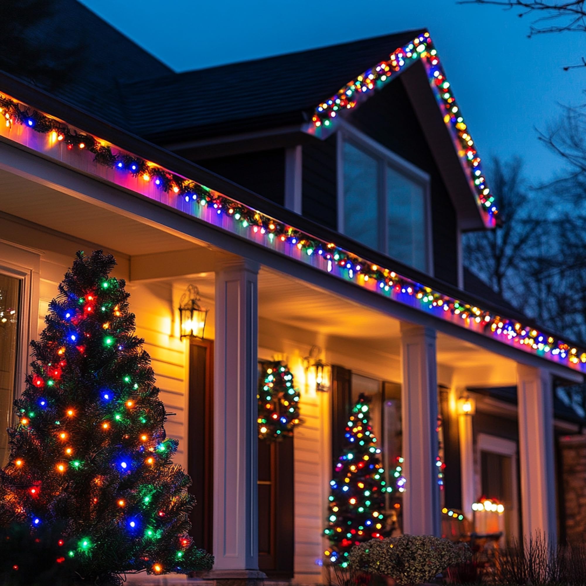 Dazzle Bright 200 Pcs Christmas Mini Light Bulbs, Multi-Colored Incandescent, 2.5V, Indoor/Outdoor Decor