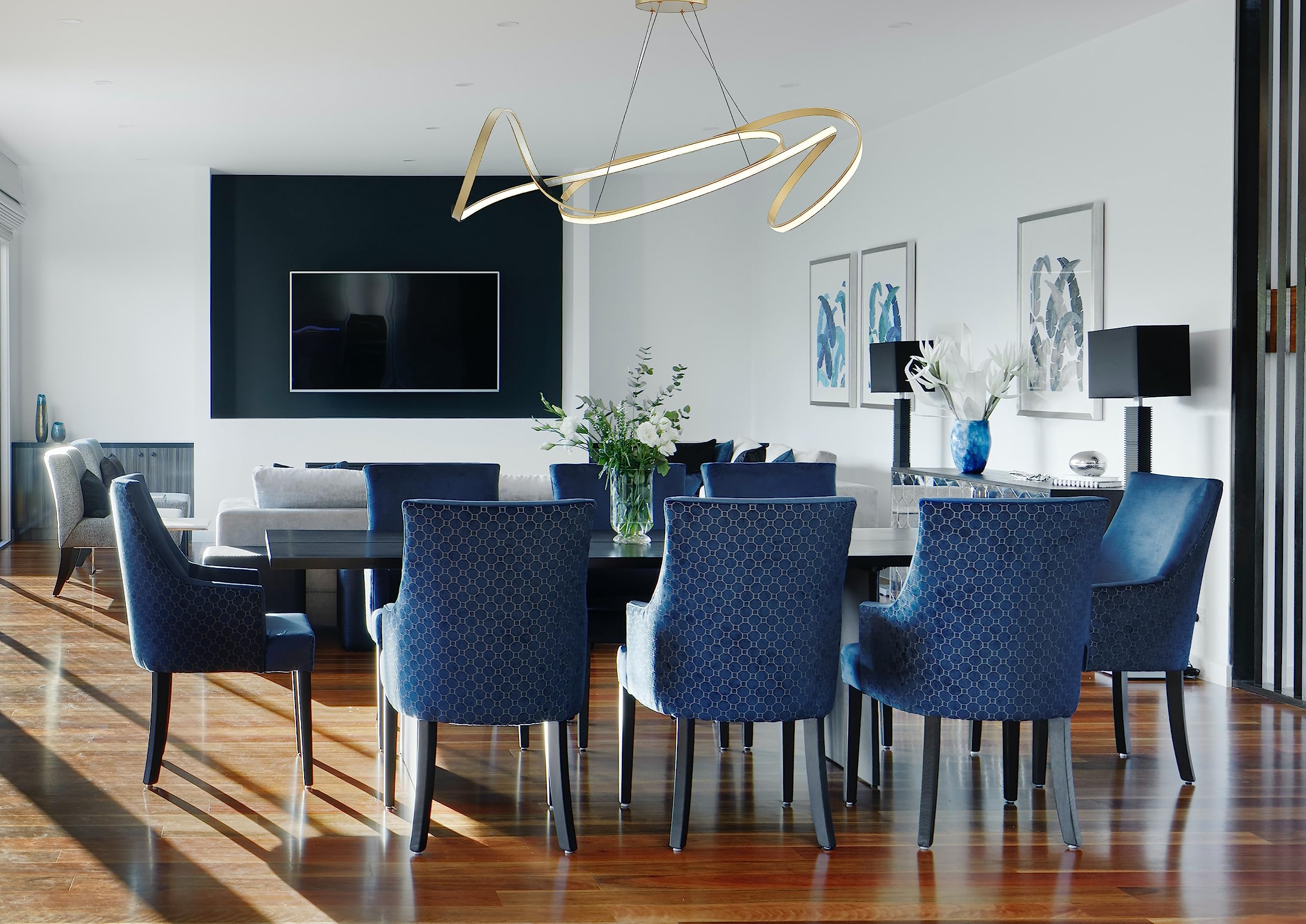 Finesse Decor Moscow LED Chandelier - Gold, Metal, Model CH-006-G