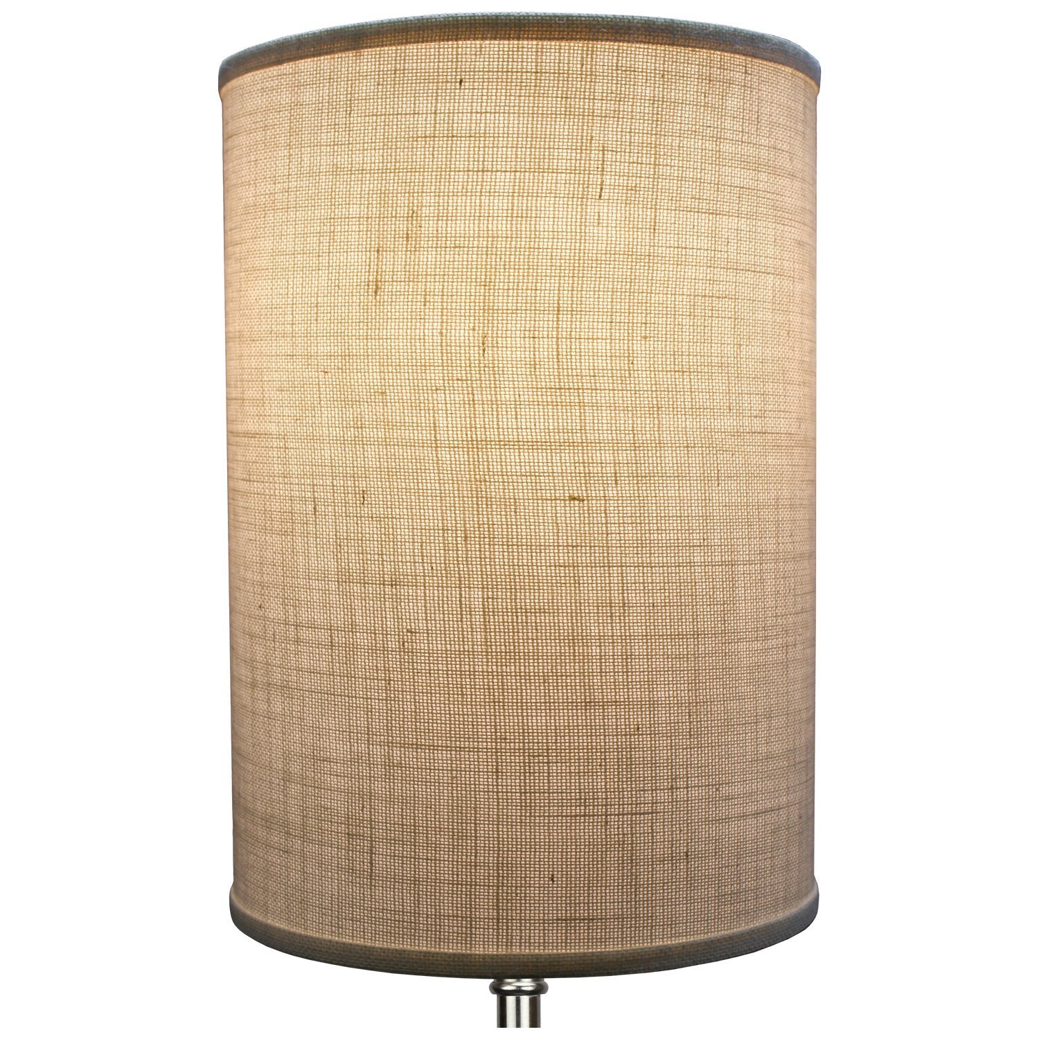 Fenchelshades.Com 12'' Diameter X 17'' Height Drum Lampshade Retro Rustic Vintage Hardback Usa Made (Burlap Off White)