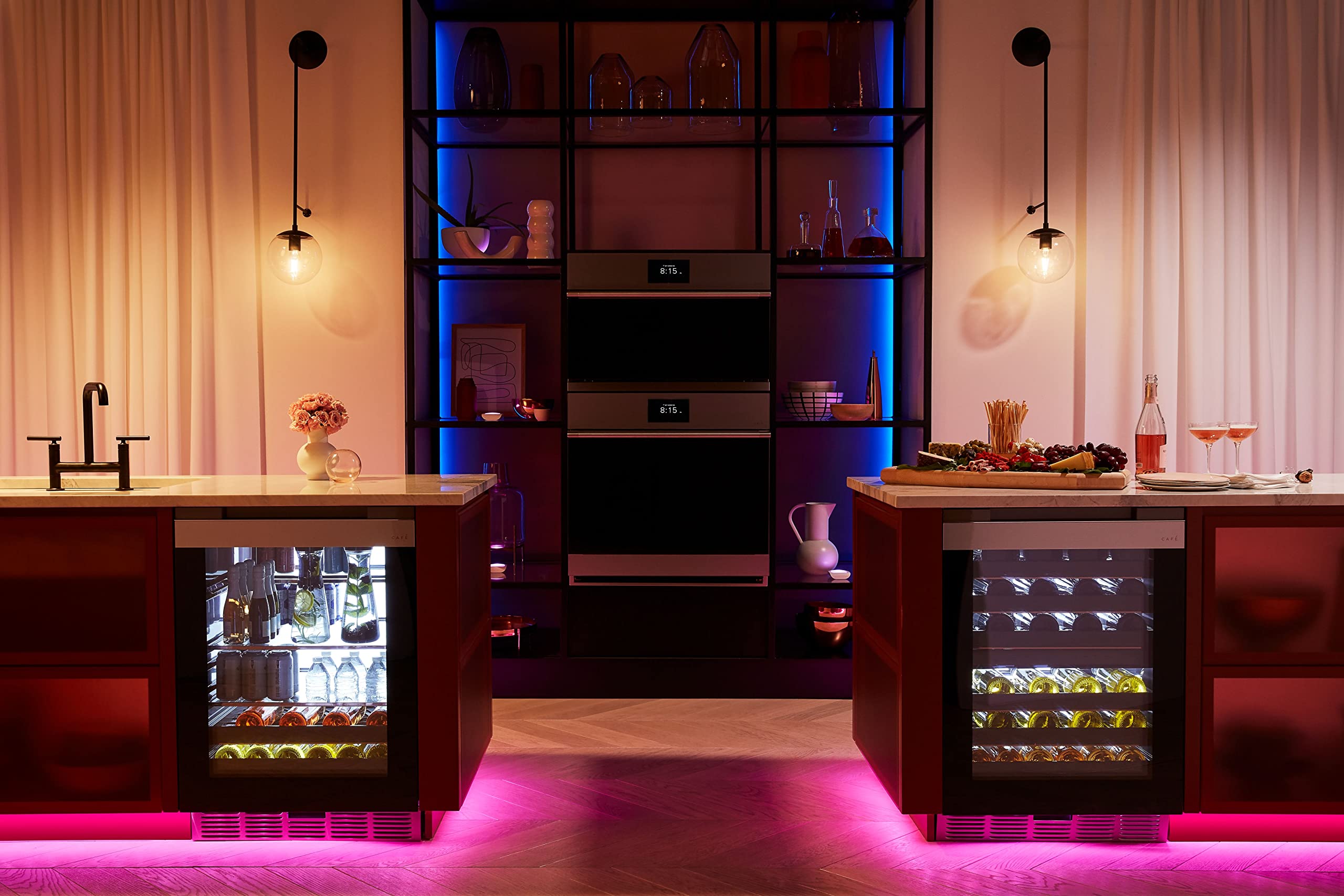 GE LED Tape Light, Color Changing, Remote Control, 12in (4 Pack), Multicolor, Model 93129121