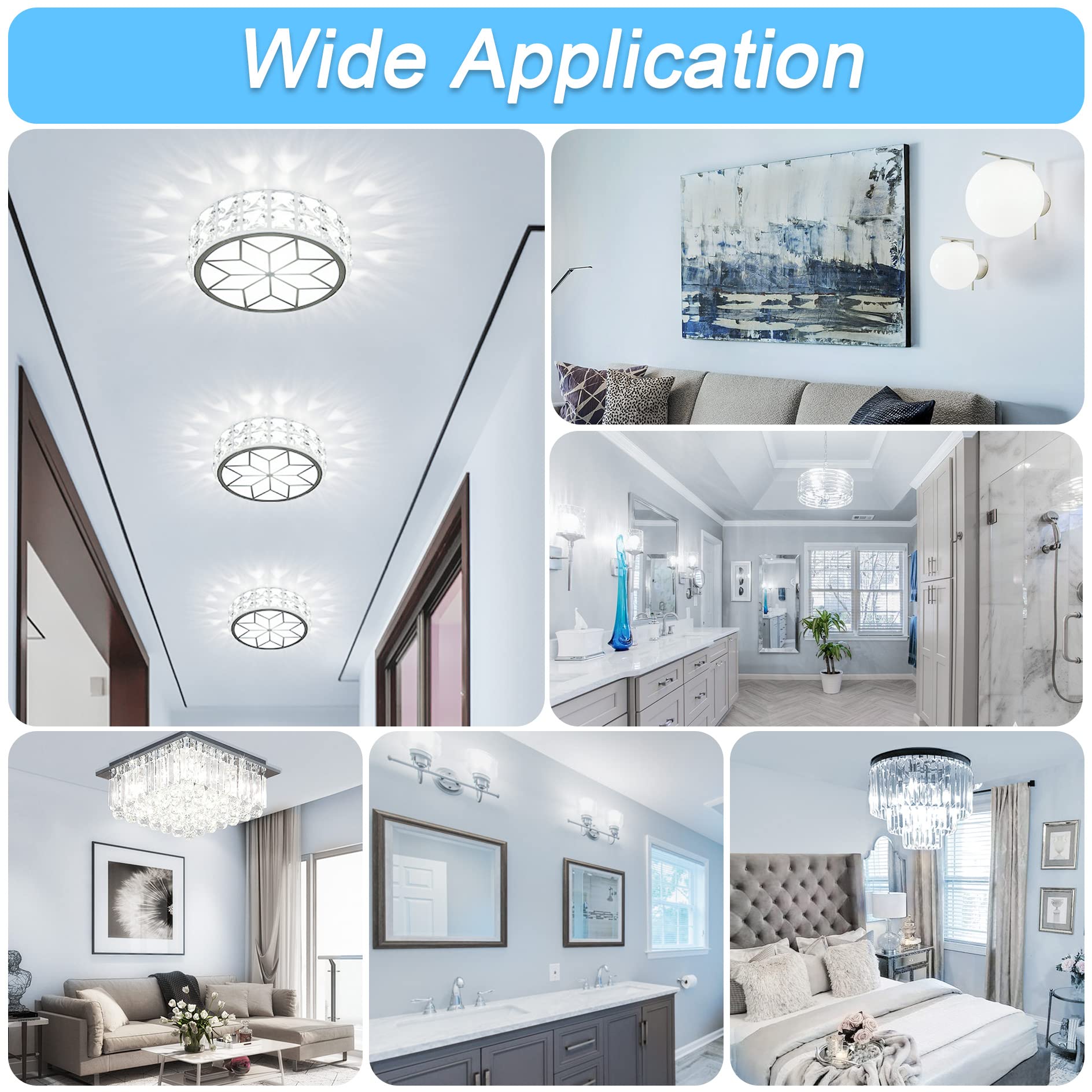 Comzler G9 Led Bulb Bi Pin Base G9 6W Led Bulbs Daylight White 6000K, G9 Light Bulbs For Chandelier, Ceramic Base, 60W Halogen E