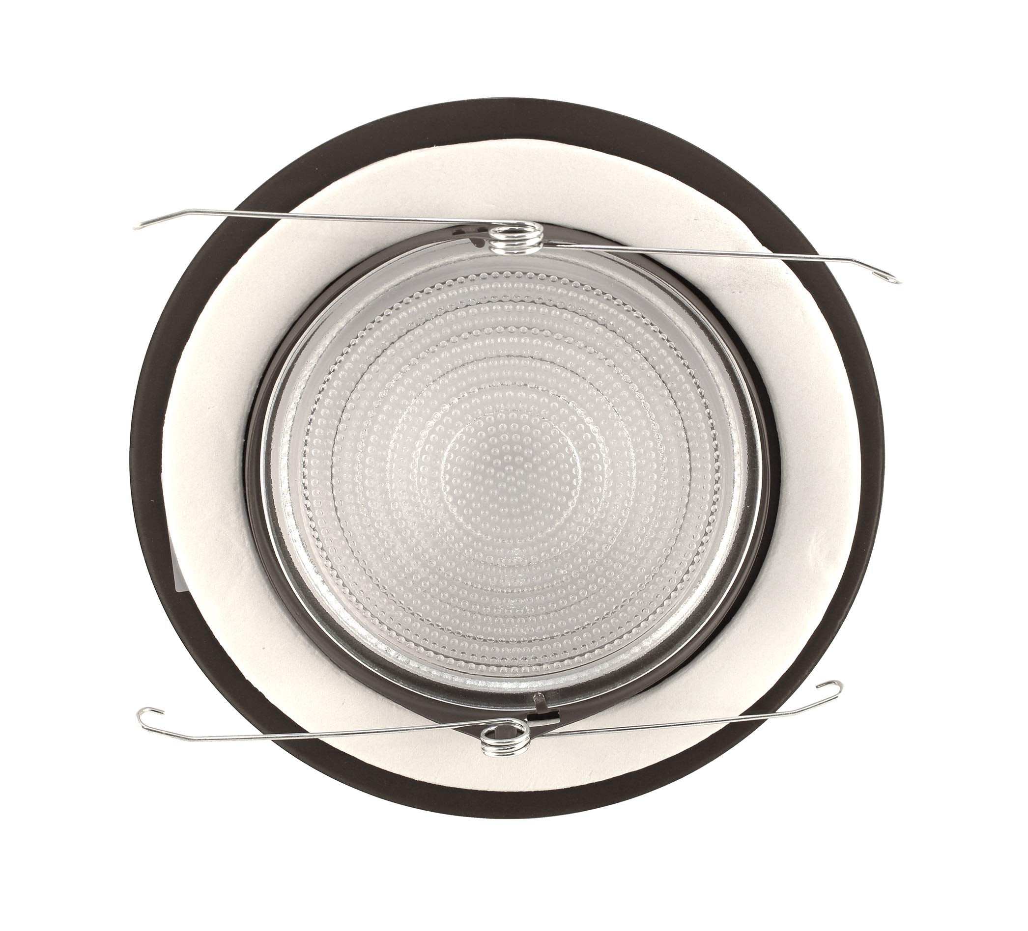 Nicor Lighting 6 Inch Bronze Recessed Shower Trim With Glass Fresnel Lens (17502Bz)