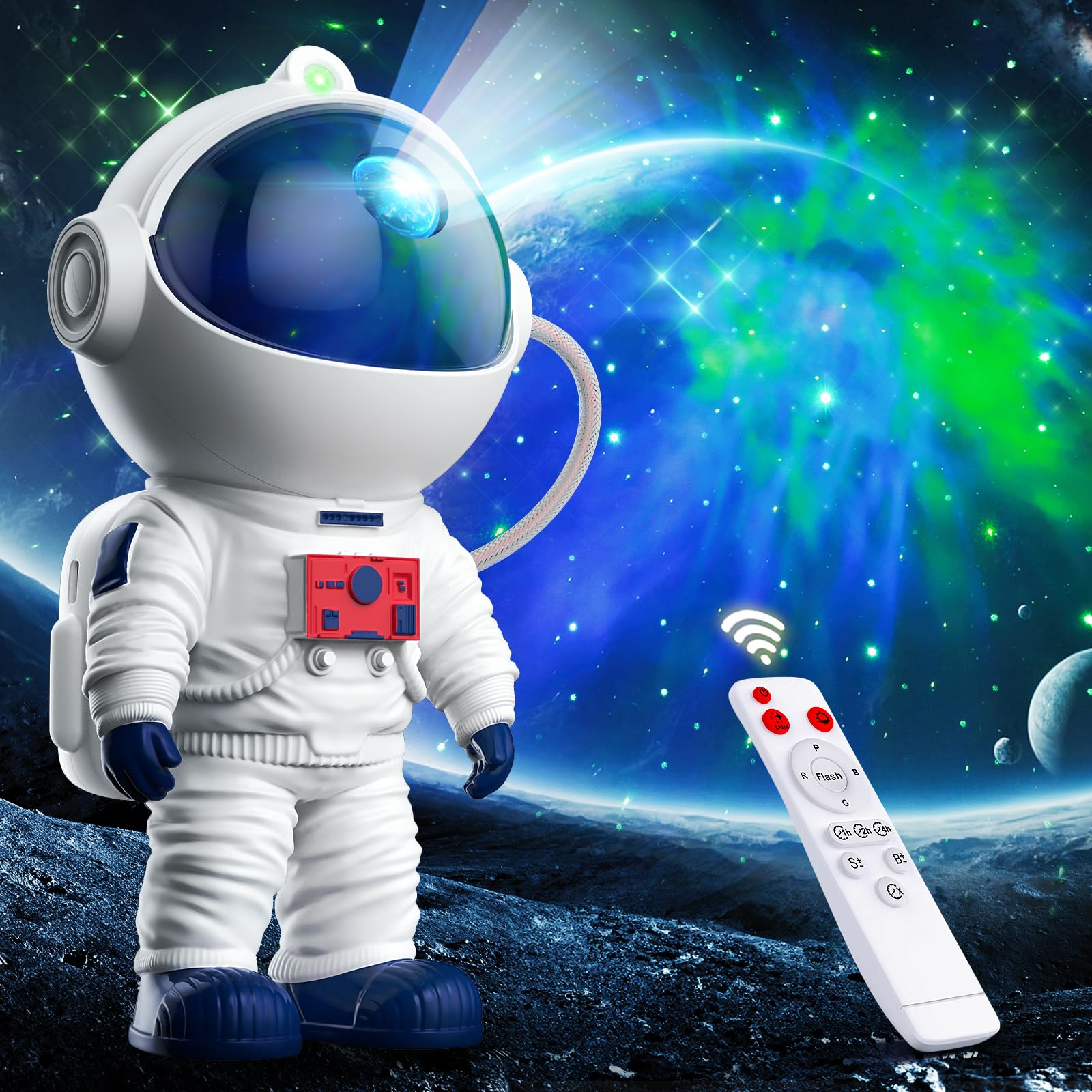 Astronaut Galaxy Projector, Star Projector for Bedroom, Nebula Night Light Projector with Timer and Remote, LED Space Galaxy Lam