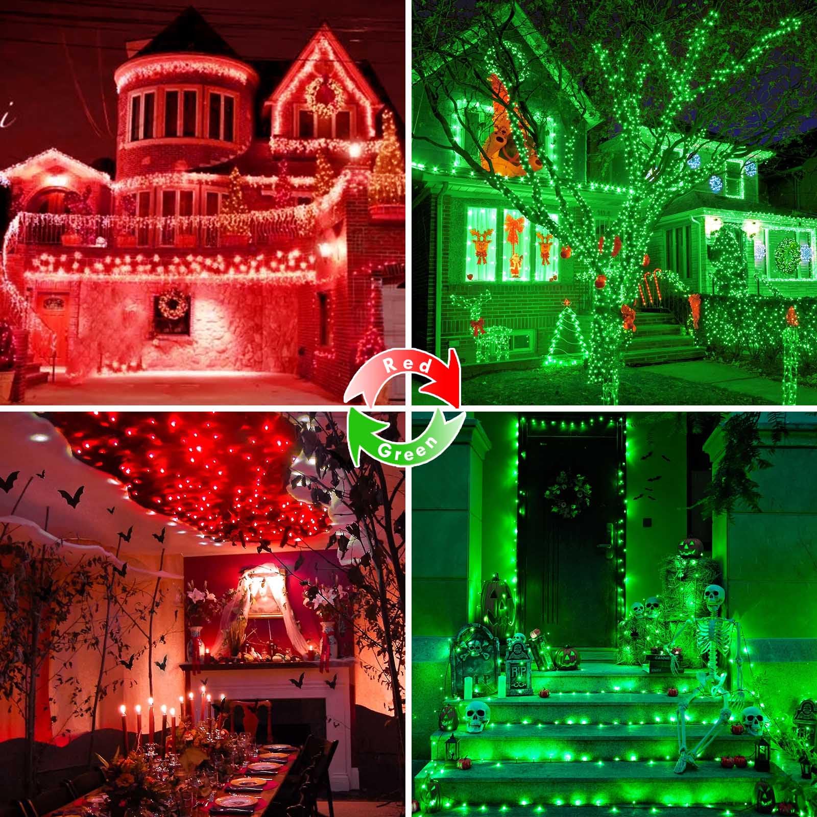 SANJICHA Color Changing String Lights, 200LED, Red to Green, 11 Modes, Clear Wire, Model MLS-D29V6WUIC-O