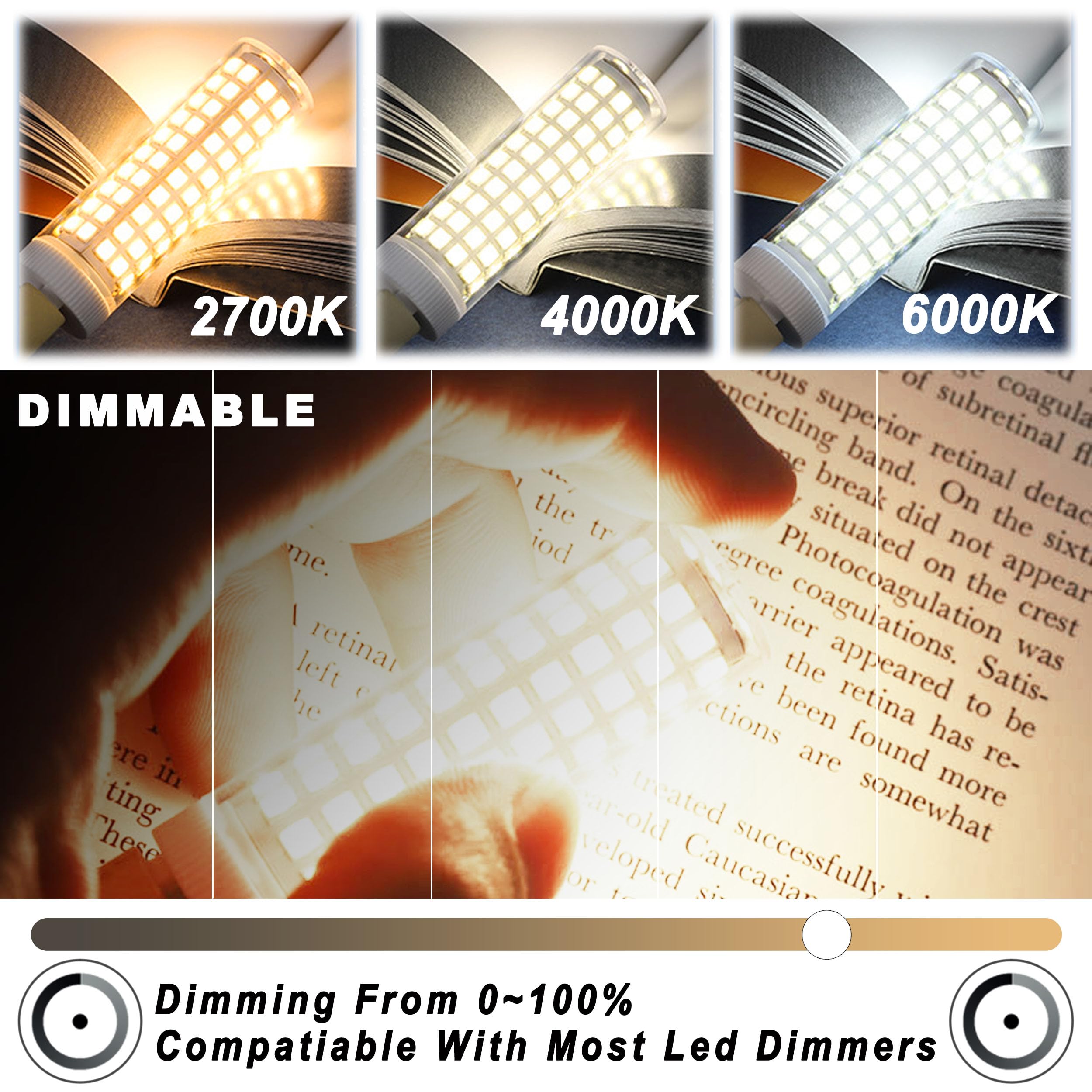 ALIDE E12 100W Dimmable LED Candelabra Bulbs, 4000K Natural White, 1000 Lumen, 5 Pack, Model ALDE138D4