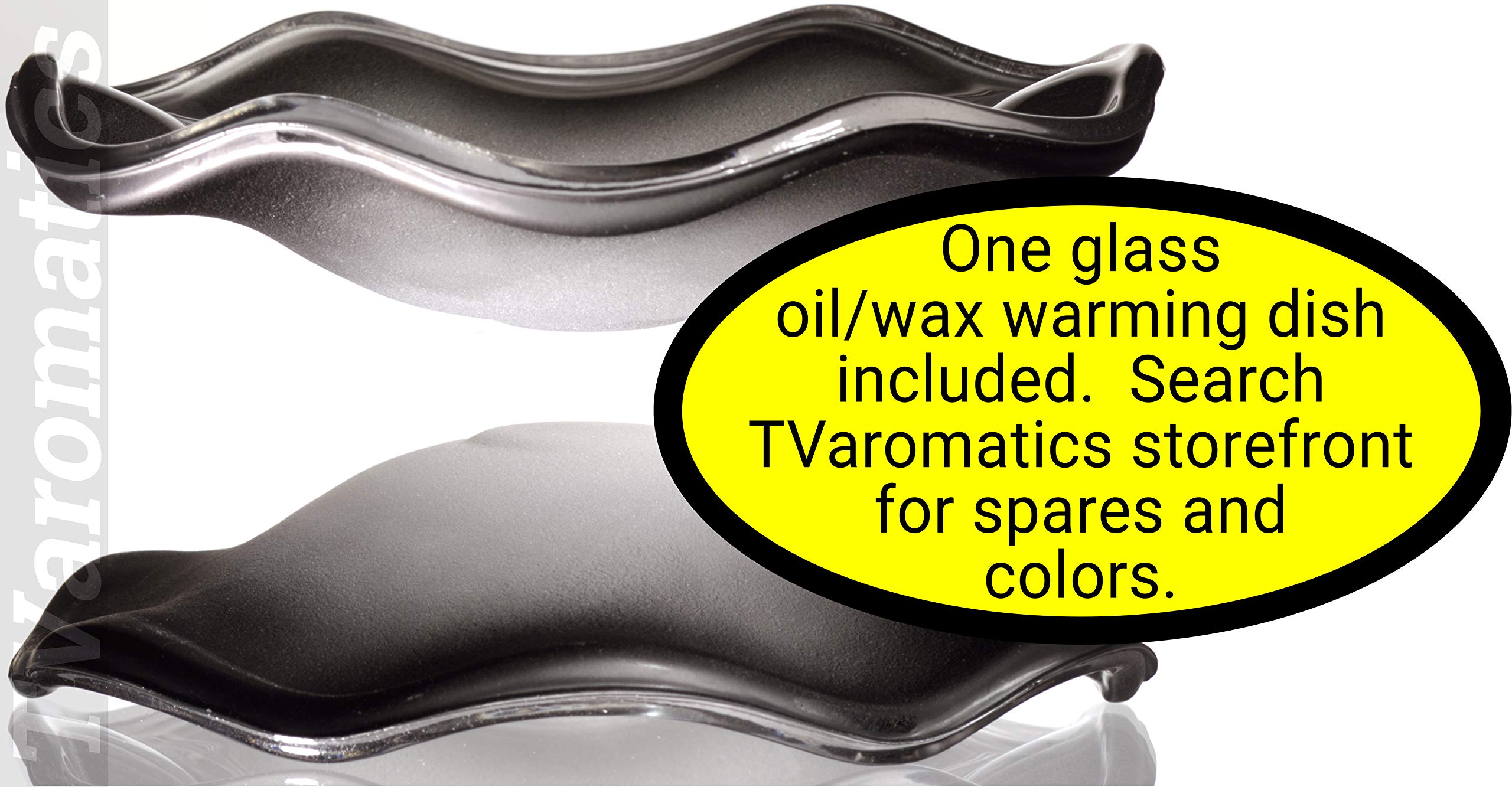 Tvaromatics Black Flared Glass Electric Aroma Lamp Oil And Wax Tart Warmer