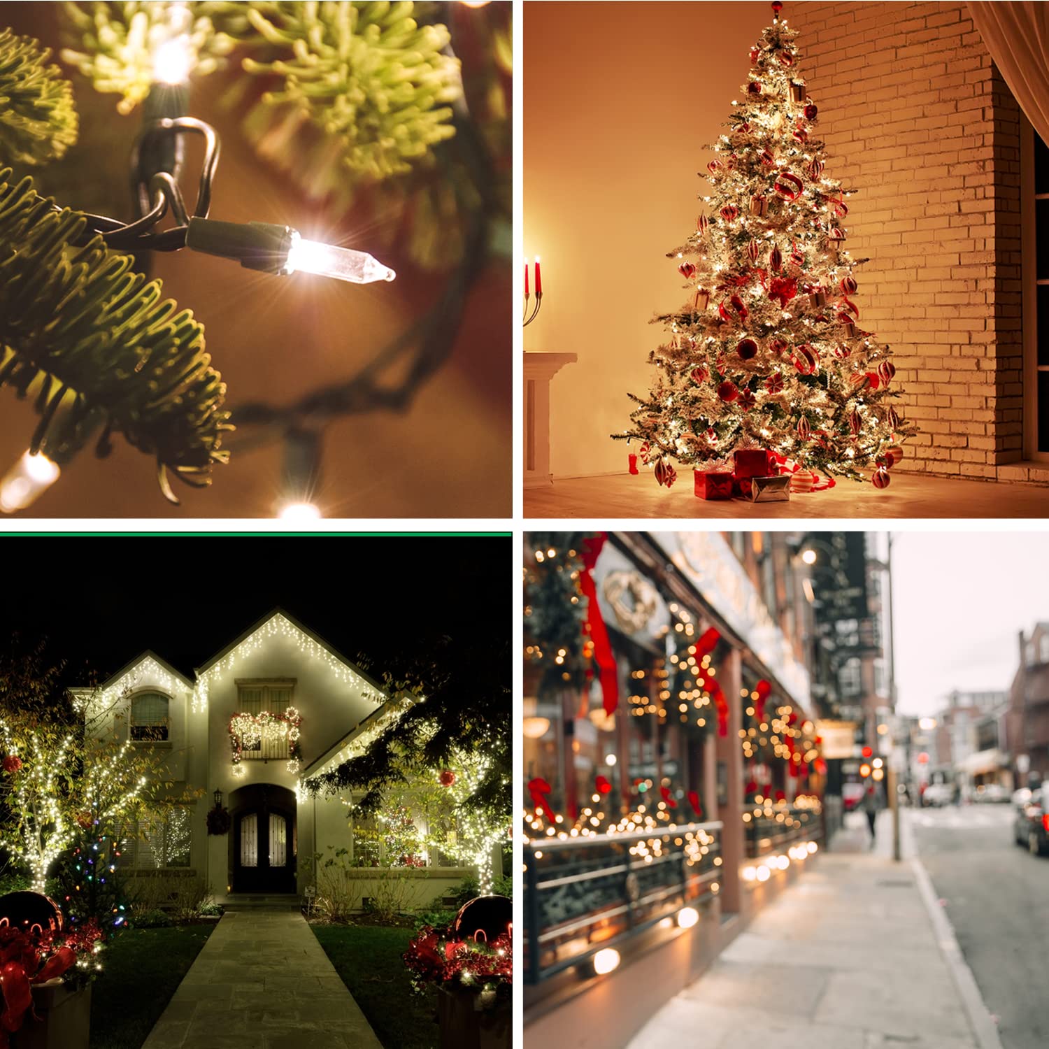 Christmas Random Shimmering Twinkle Lights - 24 Of 100 Lights Twinkle – Indoor Outdoor - 20.5 Feet Light String, 100 Clear Bulbs - Christmas Tree Holiday Decor Sparkling Twinkling Christmas Lights