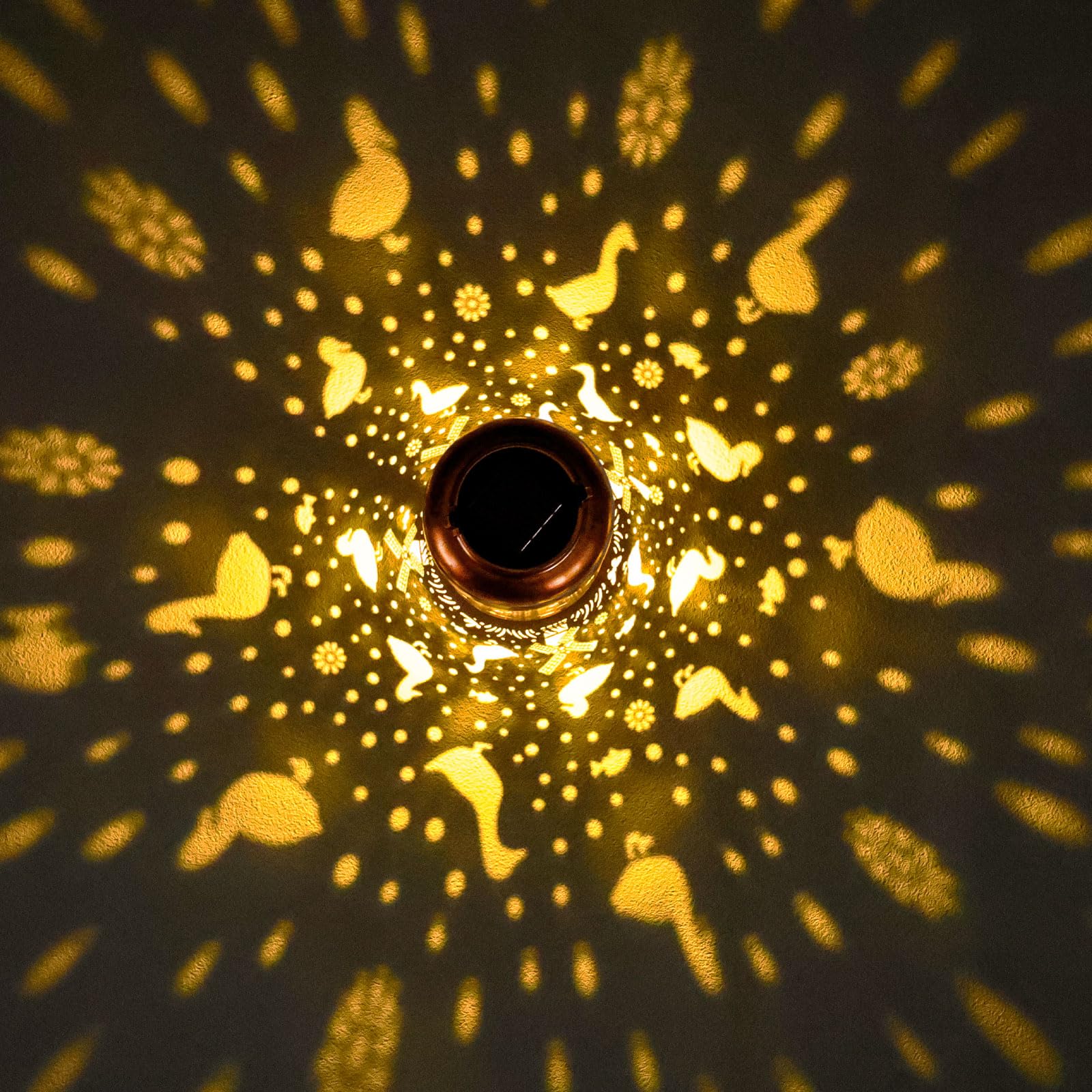 2Pack Duck Solar Lanterns Outdoor Waterproof Hanging Solar Lights Duck Gifts For Women Mom Metal Lantern Decoration Outside Led Light For Garden  Yard  Patio  Backyard  Porch  Pathway  Lawn  Landscape