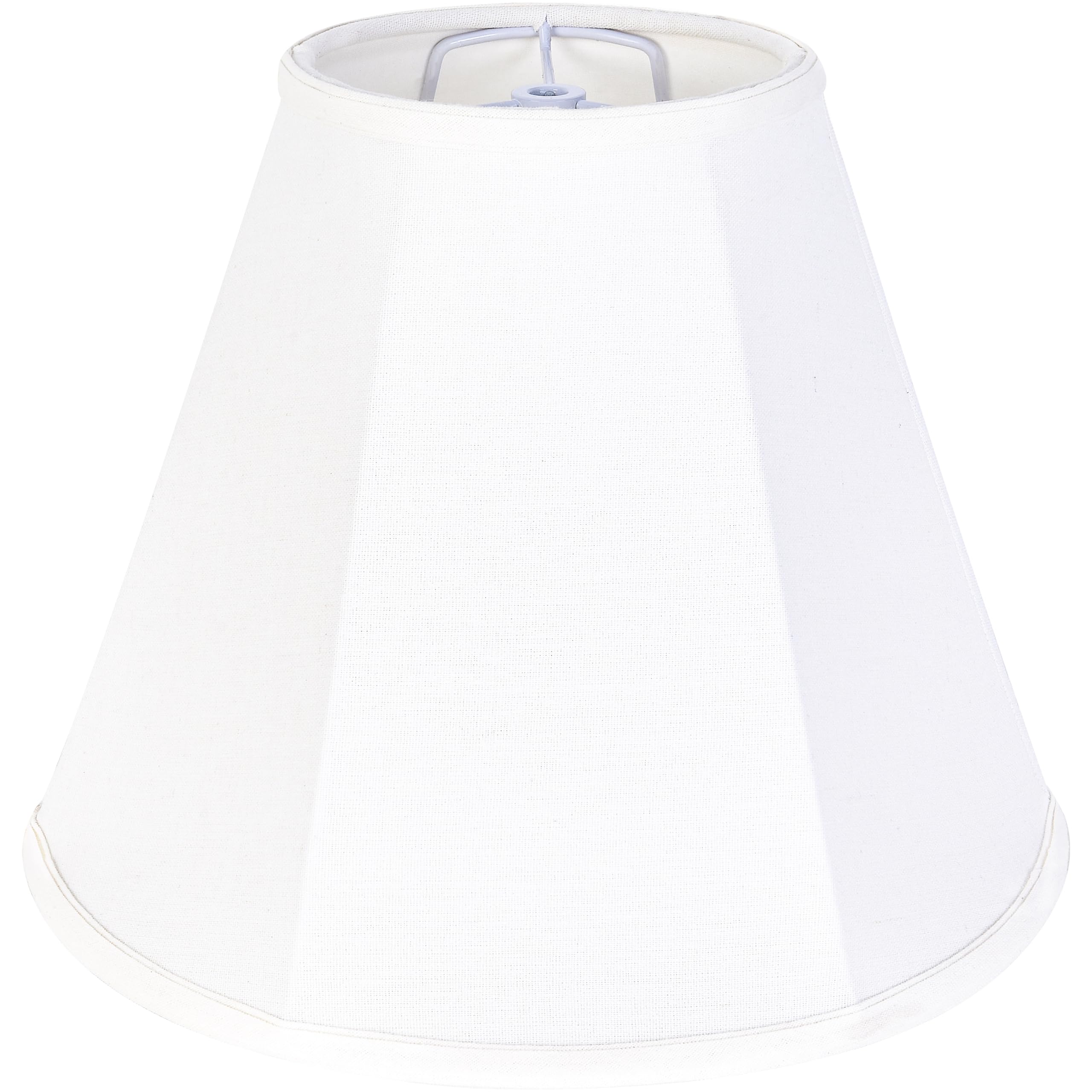 GO&SO White Bell Lamp Shades for Table Lamps - Modern Linen Lampshade - 6'' Top x 13'' Bottom x 10.6'' High(Spider) - Replacemen