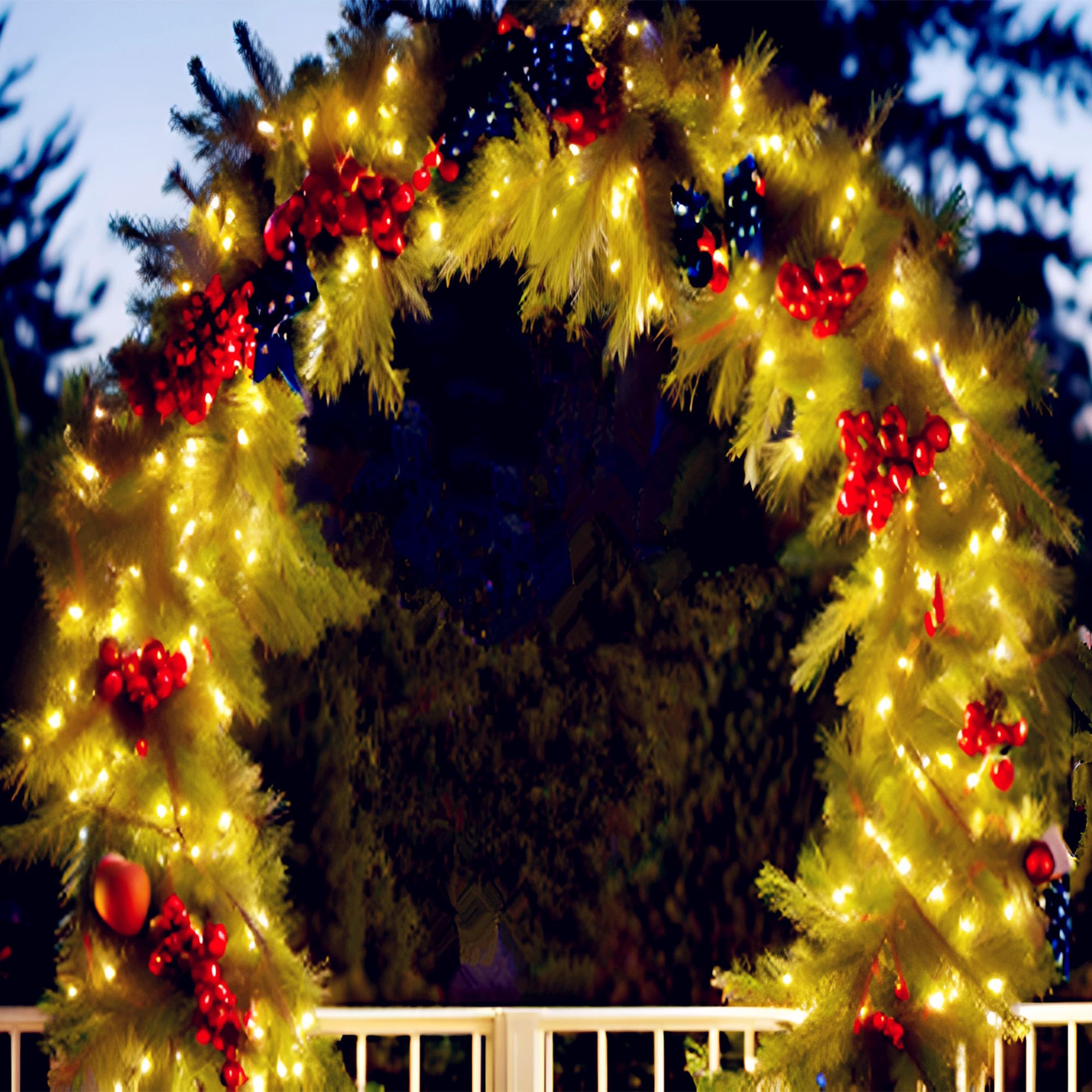 Lucky Shine 100 Led Warm White String Lights, 35 Ft Green Wire, Indoor/Outdoor Use