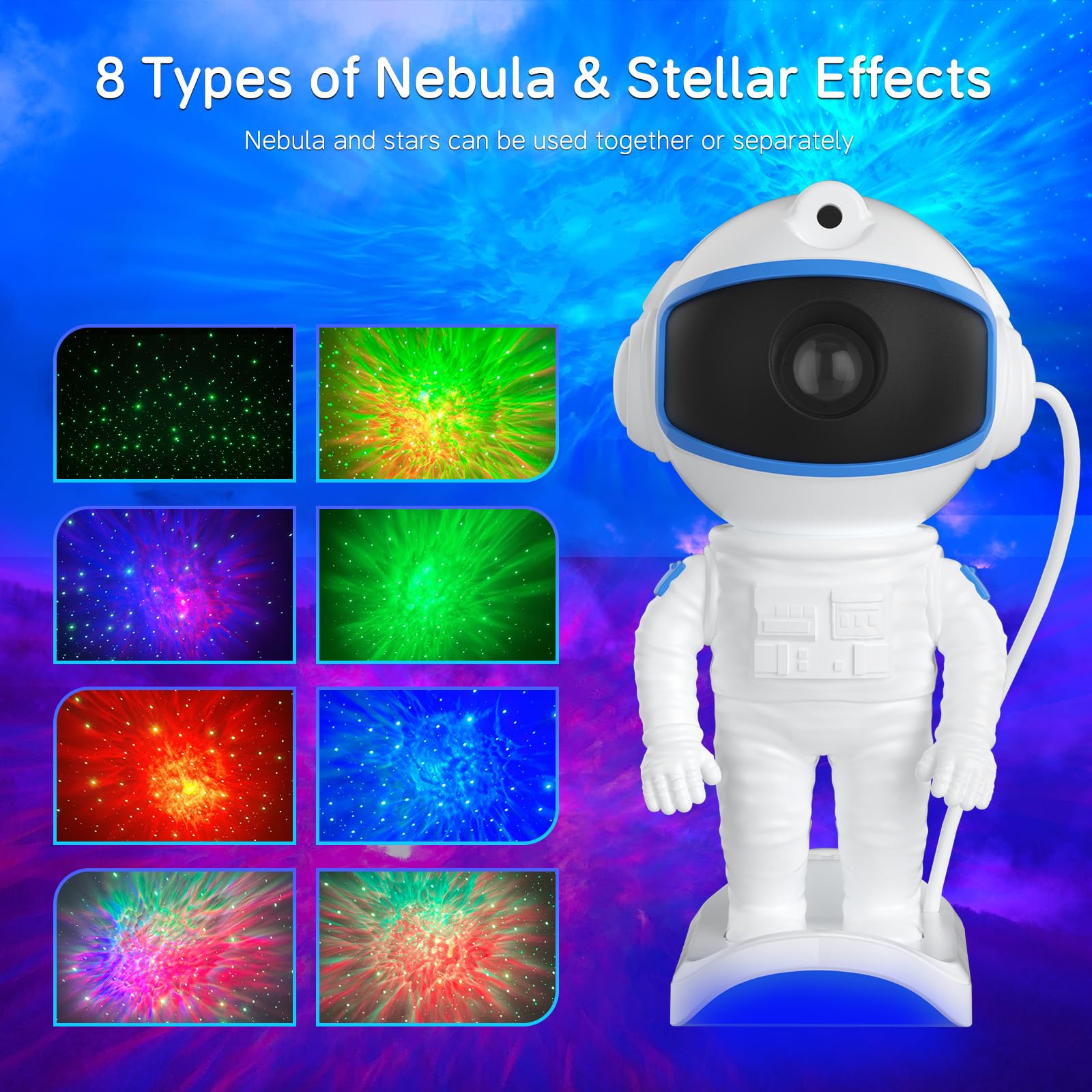 Hijopib Star Projector Night Light, Galaxy Projector With Remote & Timer, Starry Nebula Ceiling Led Lamp, Gifts For Kids, Christ