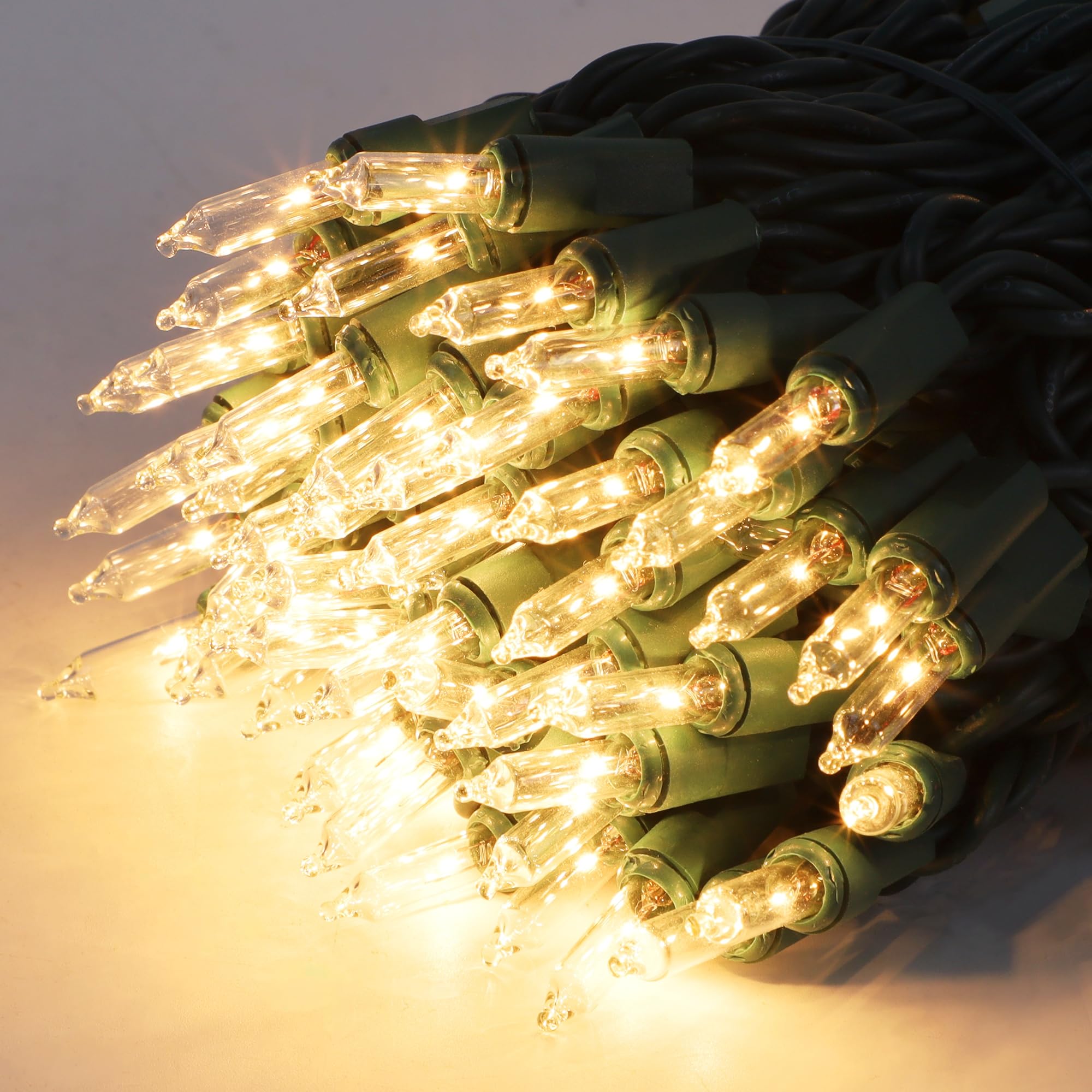 Watereem 2 Pack Clear Christmas String Lights  100 Count Each  Incandescent Mini Christmas Lights  Connectable Xmas Tree Light For Indoor Outdoor Garland Birthday Holiday Wedding Festival Party