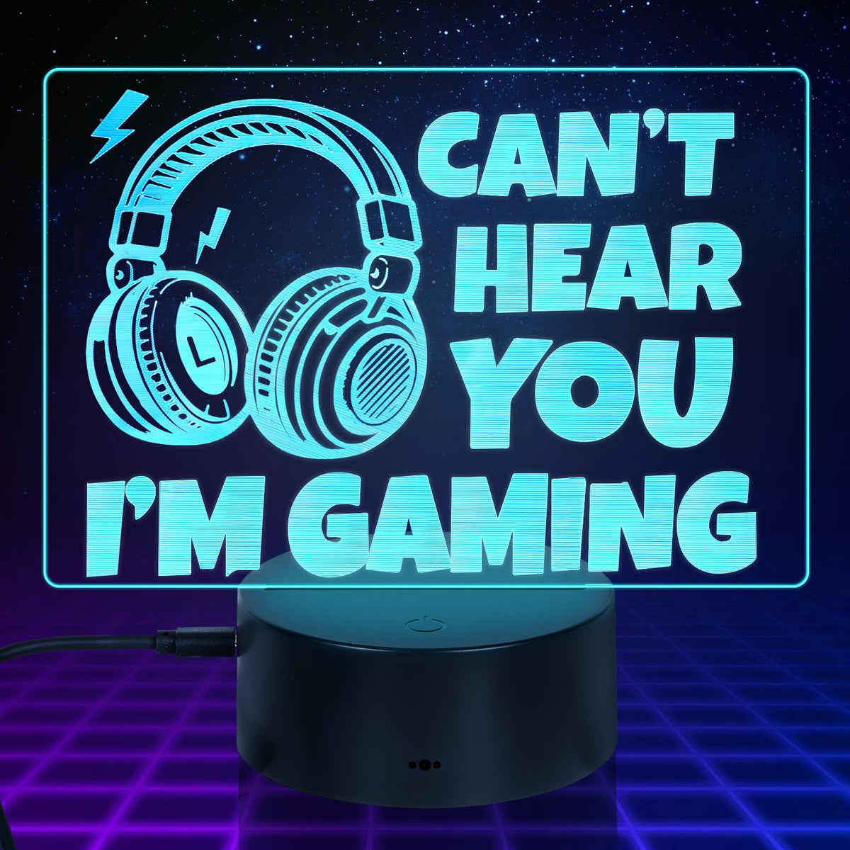 Can'T Hear You I'M Gaming Night Light Birthday Valentine'S Day Gifts For Men Boyfriend Husband Gamers Teenagers Kids Funny Video