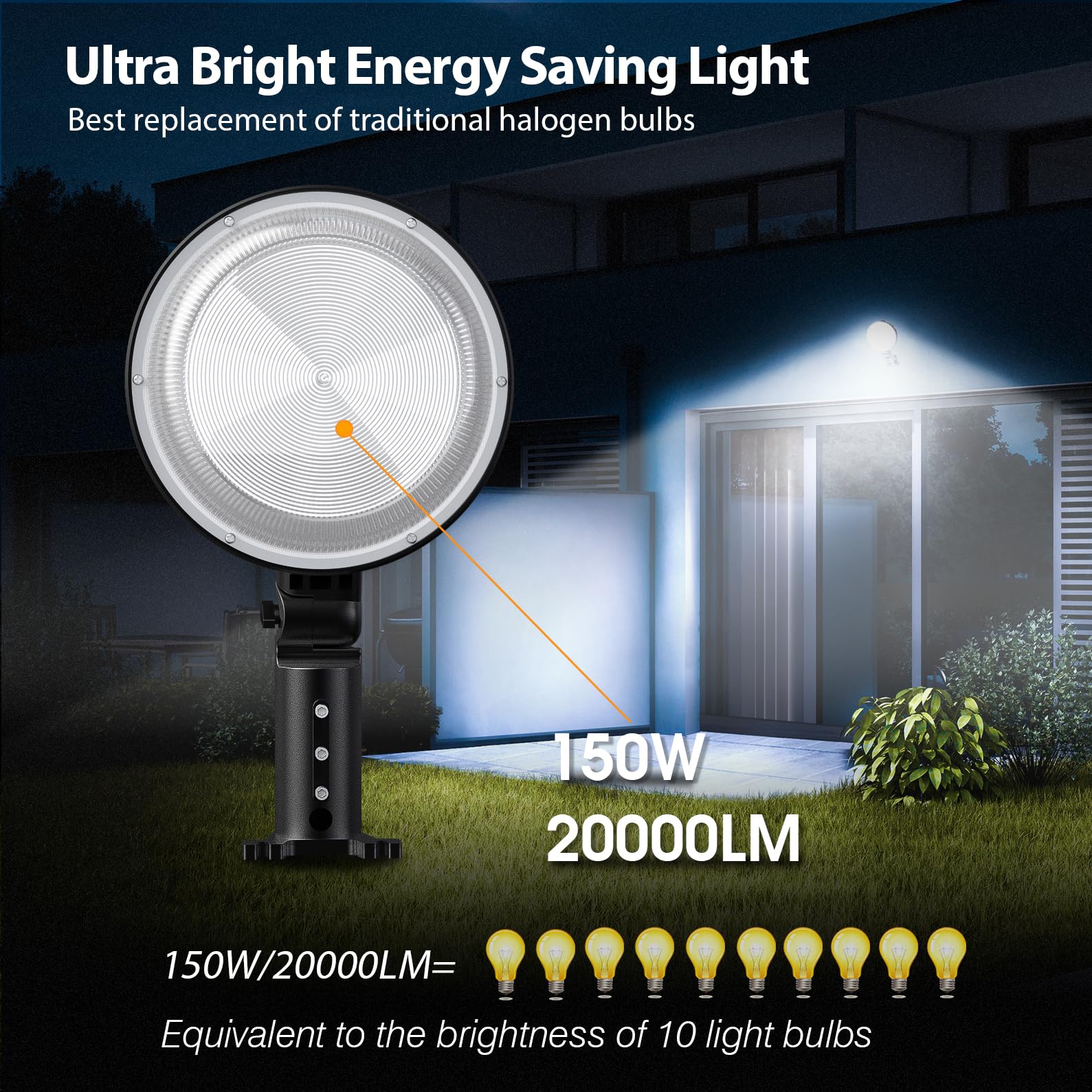 Moontip 150W 4 Pack Led Barn Light, 20000Lm Dusk To Dawn Outdoor Lighting With 150° Adjustable Photocell, 6500K Daylight Yard Lights, Ip66 Waterproof Area Street Light For Farmhouse Barns Warehouse