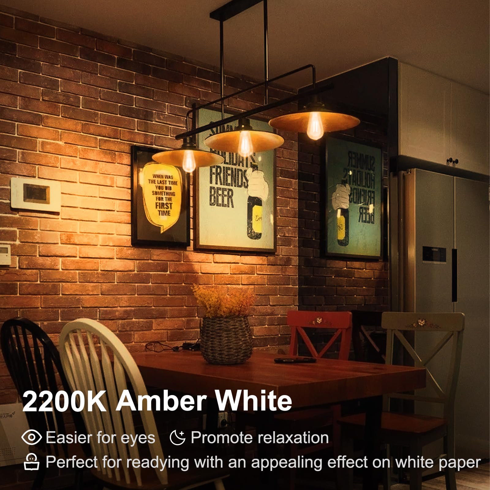 TJOY 12 Pack Vintage 8W ST58 LED Edison Bulbs, 2200K Soft White, Dimmable, E26 Base, 800 Lumens, Antique Glass Style