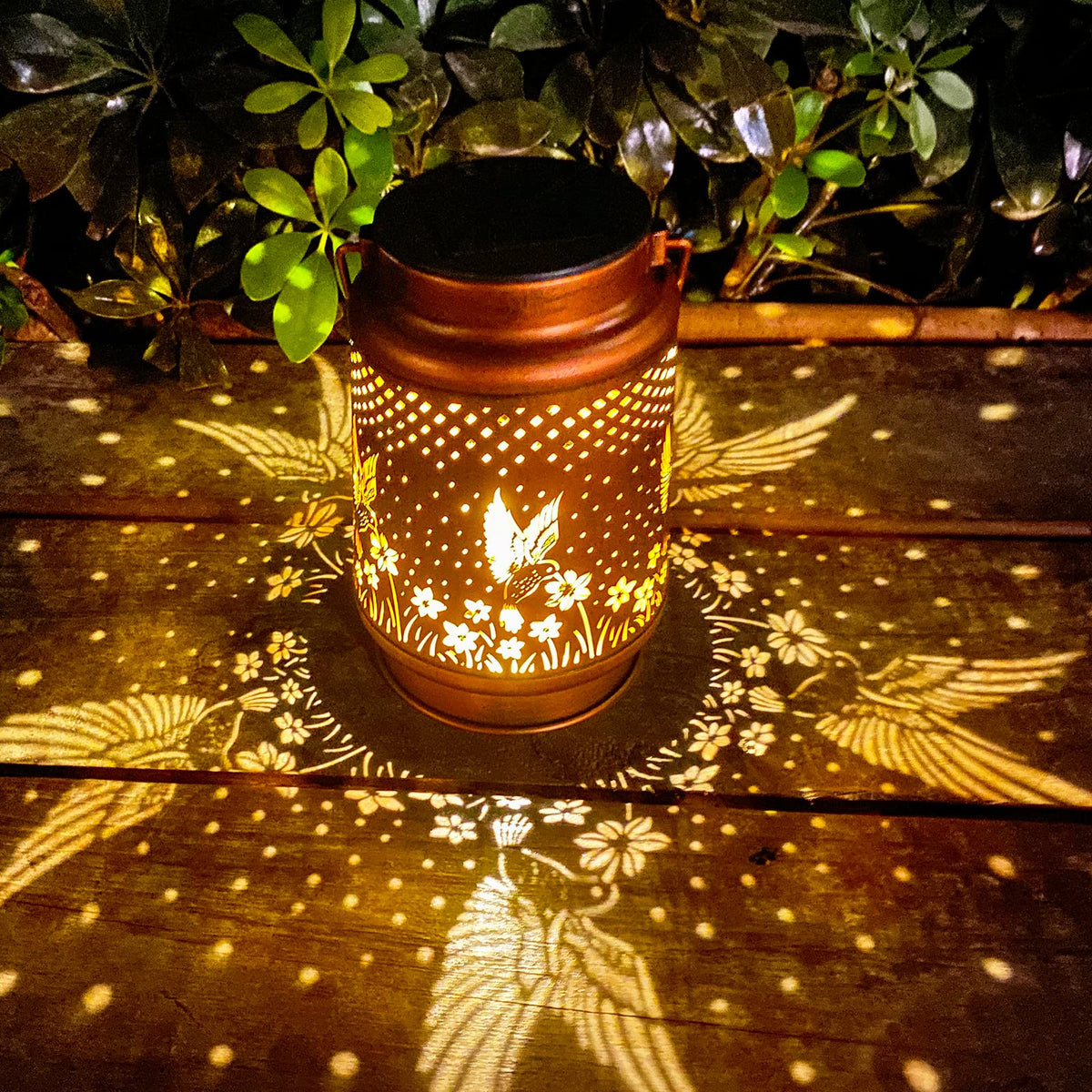 Hummingbird Solar Lantern Lights Outdoor Hanging, Metal Decor Lanterns-Waterproof Led Decorative Light For Garden Patio Yard Law