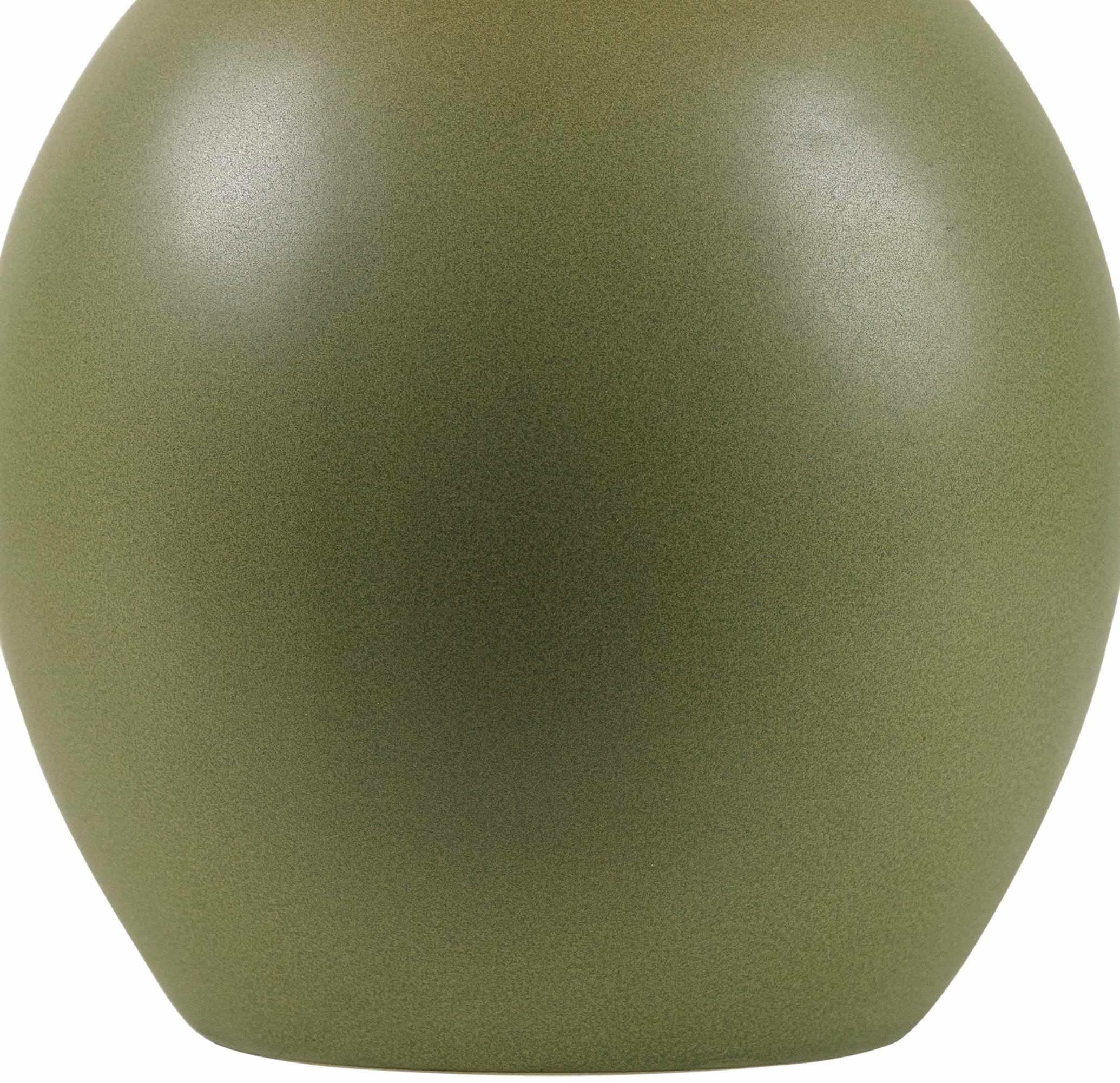 BoutiqueRugs Boho Ceramic & Jute Bedside Table Lamp - 15inH, Green, Beige, Model SPXZVA6