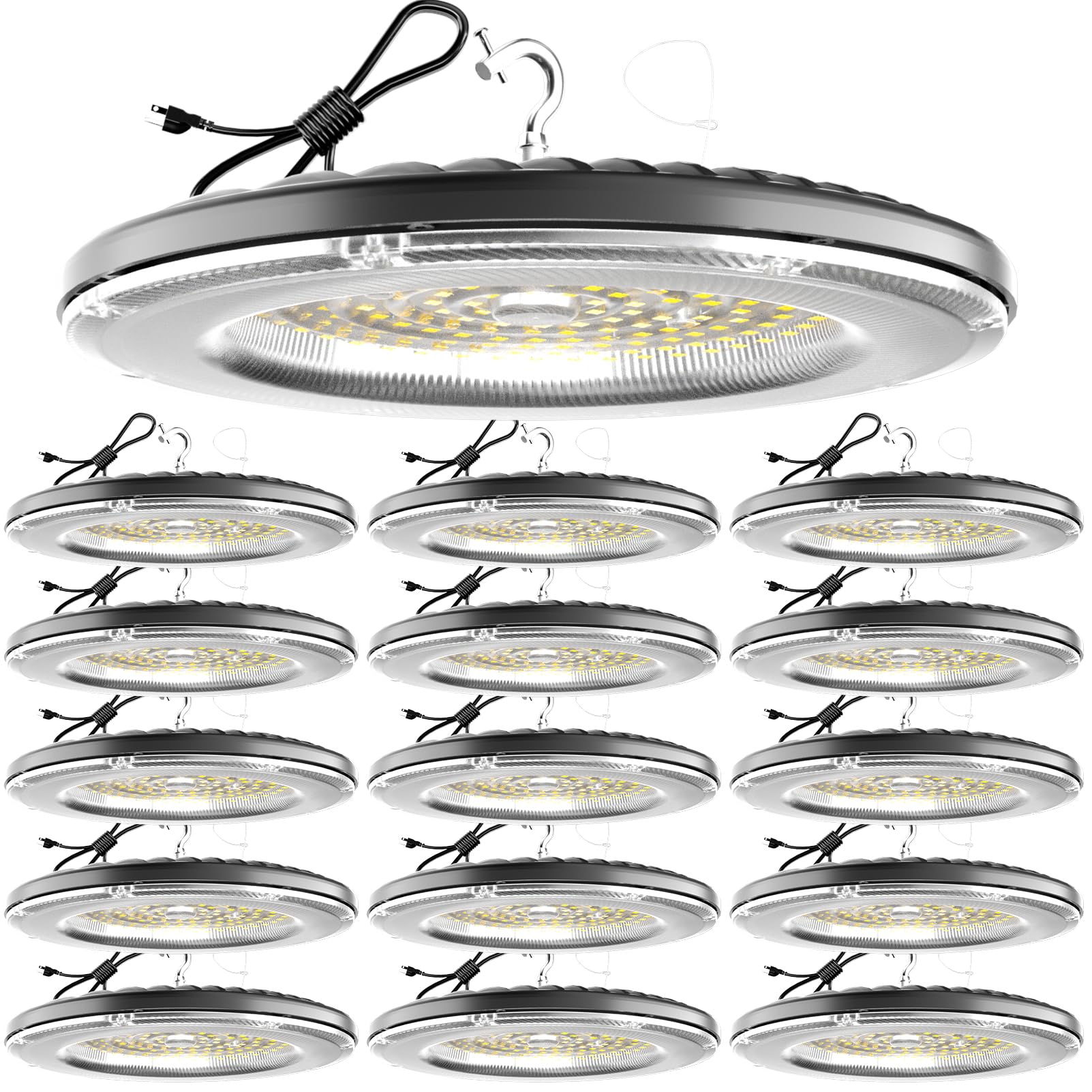 Lightdot 150W LED High Bay Light, ETL Listed High Bay LED Light,22500lm (Eqv.600W MH/HPS) UFO High Bay Lights AC100-277V UFO Com