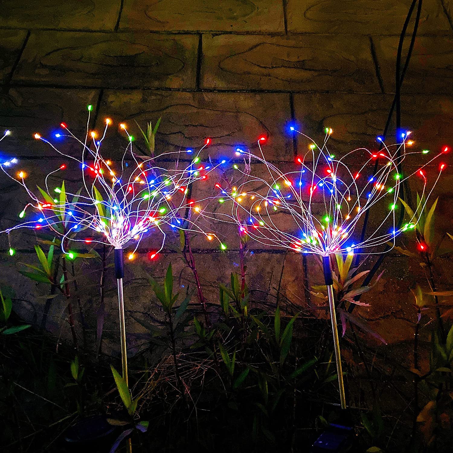 JJGoo Solar Garden Lights, 2 Pack 180 LEDs, Waterproof Outdoor Decorative Lighting, Colorful