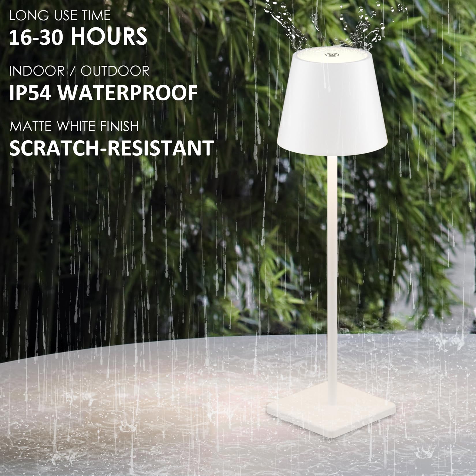 4-Pack Rechargeable Table Lamps, Led Cordless Table Lamp, 3W 6000Mah Battery Operated Table Light, Stepless Dimming Portable Tab