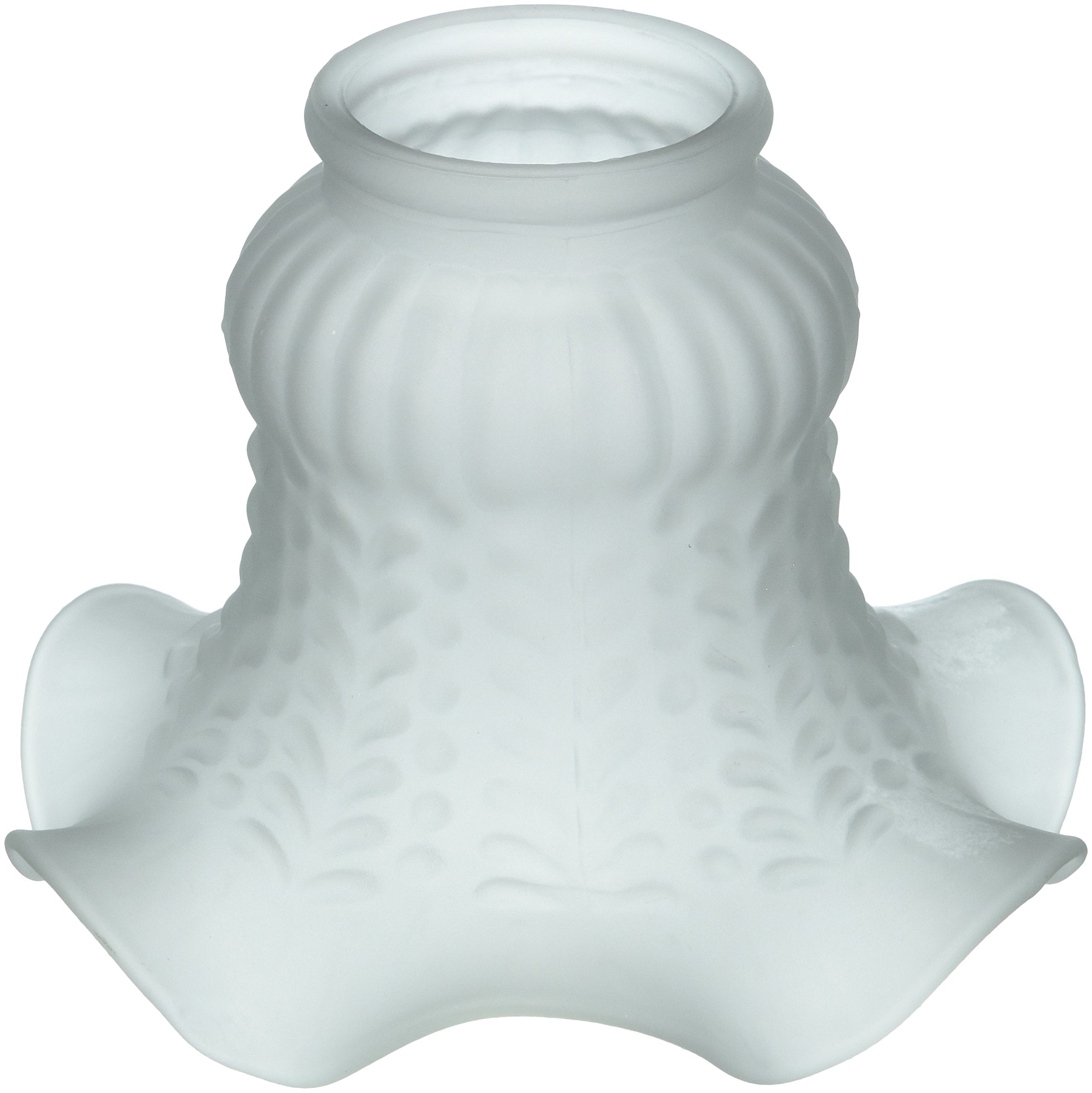 White Westinghouse Satin Crystal Fixture & Fan Glass Shade - White Plastic Design