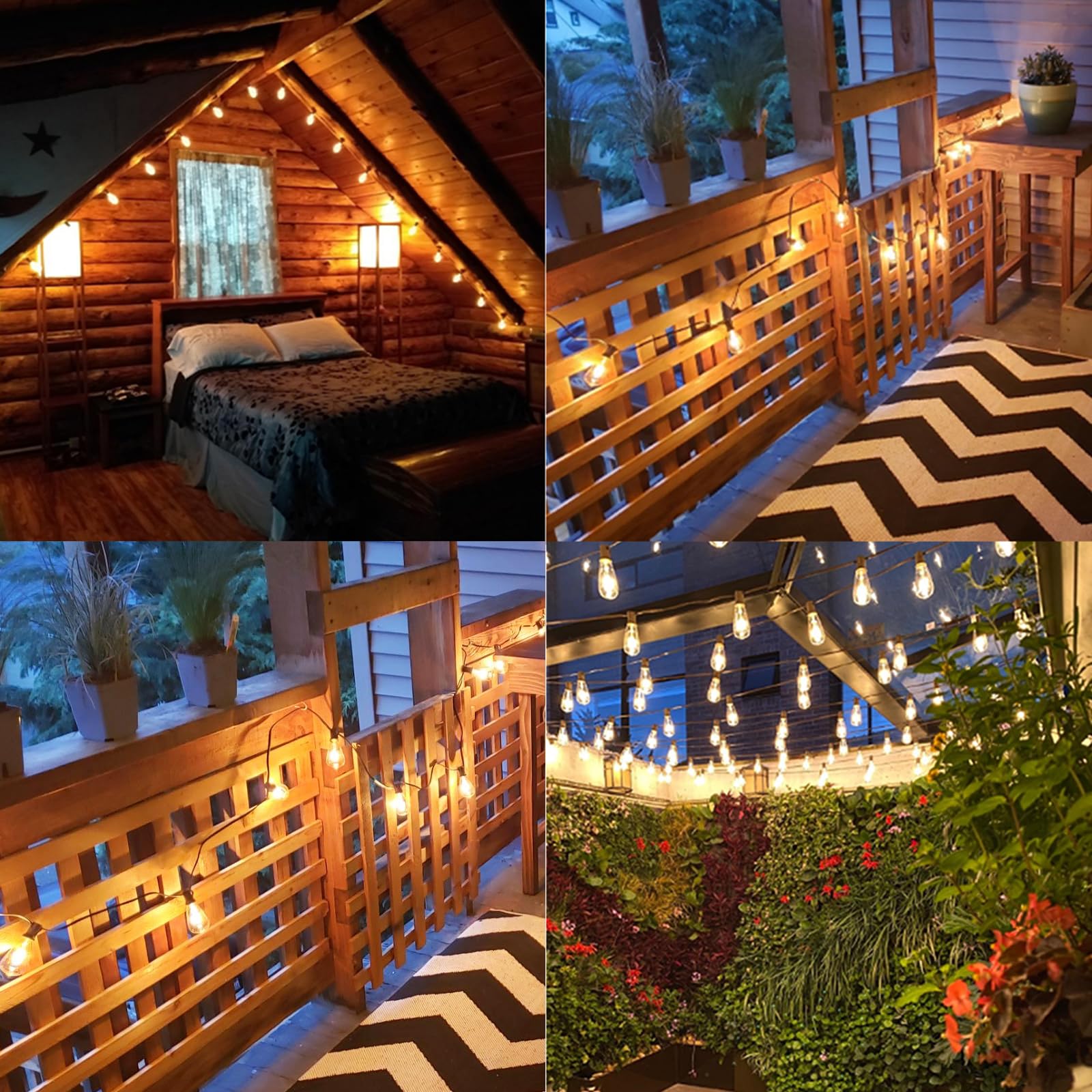 Goothy 10 Pack Led Replacement Light Bulbs, E12 Candelabra Base Edison Bulbs For St38 Outdoor Patio String Lights, 0.6W Shatterp