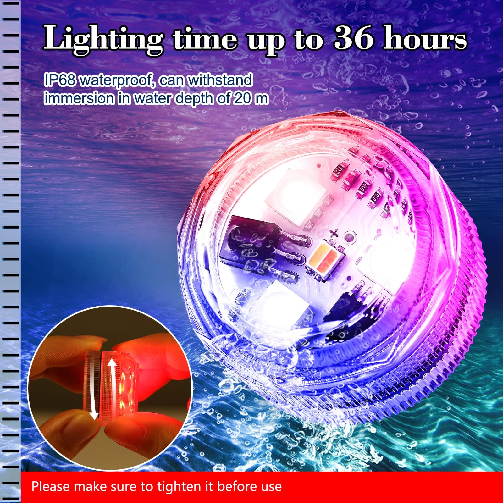 Small Submersible Led Lights With Remote,Mini Led Light,Waterproof Tea Light,Underwater Lights,Flameless Candles,Suitable For Vases, Fish Tanks, Hot Tubs, Parties,Wedding,Halloween Decorations