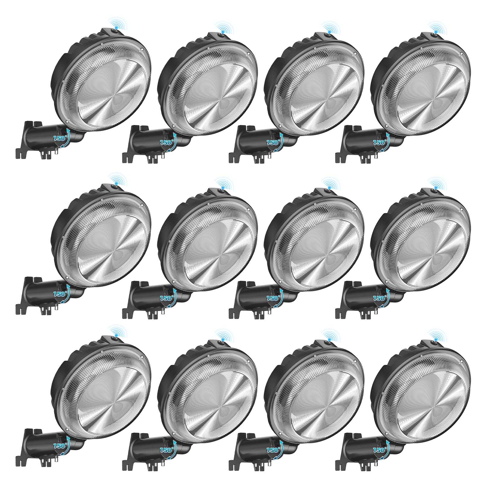 Aikvsxer Led Barn Lights 160W 24000Lm Yard Area Light Dusk To Dawn Outdoor Lighting 6500K Security Flood Light Ip66 Waterproof For Garden Garages Street Warehouse Farmhouse 12 Pack