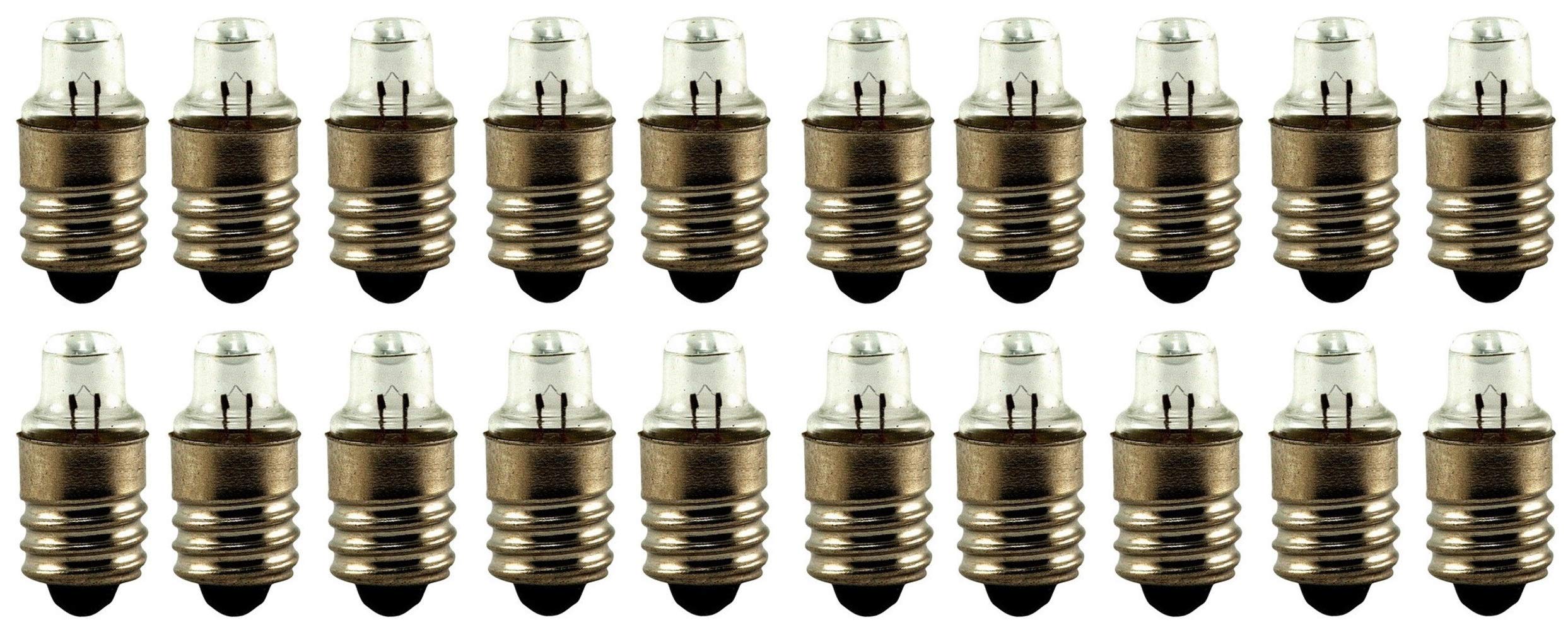 222 Mini Indicator Lamp - 2.25 V - 0.25 Amp - Tl3 Bulb - Miniature Screw Base - 20 Pack