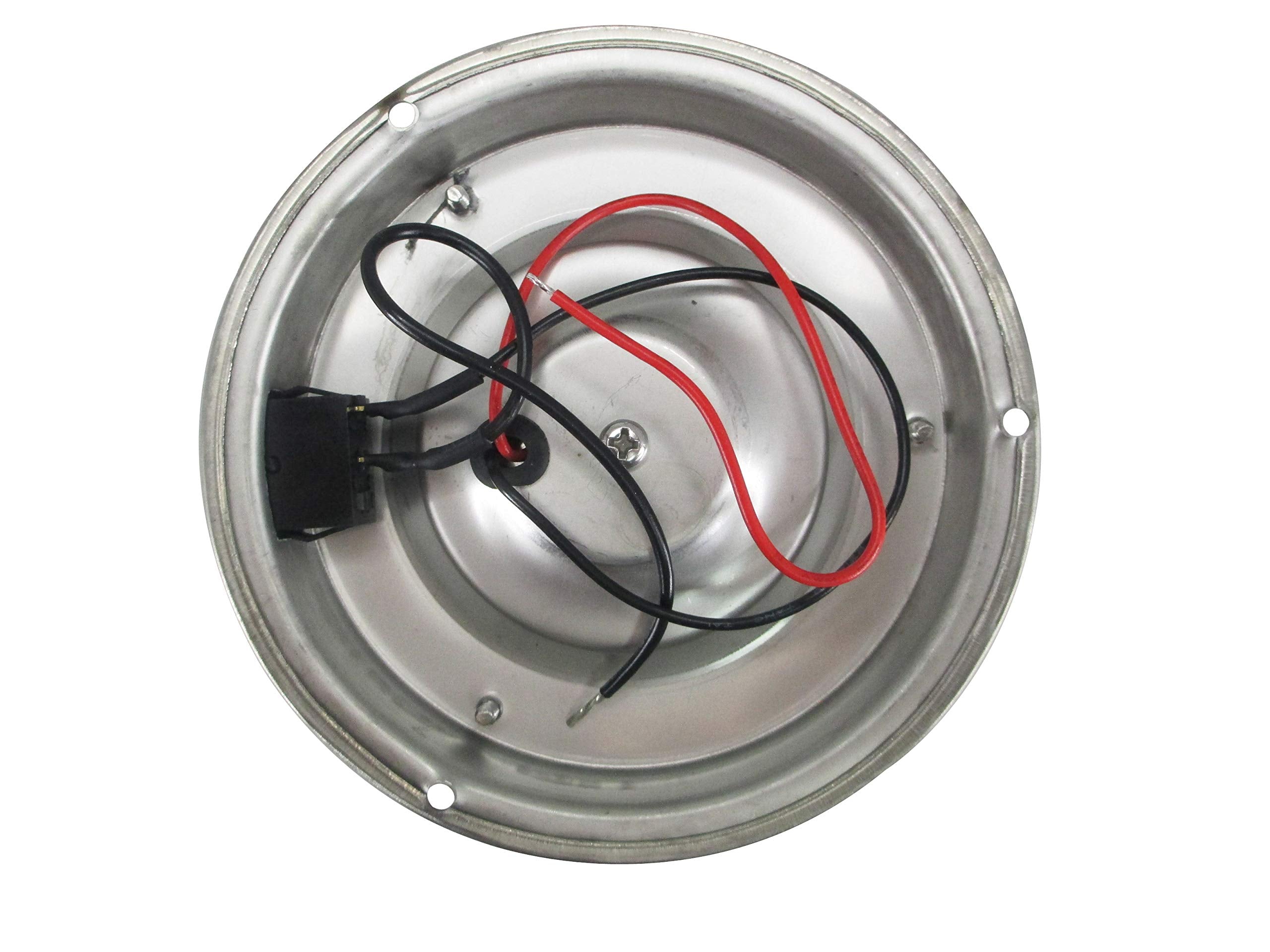 Pactrade Marine Dome Light 12V - 3-Inch Lens, Cool White Led | Stainless Steel Boat Light With Built-In Rocker Switch, Surface M