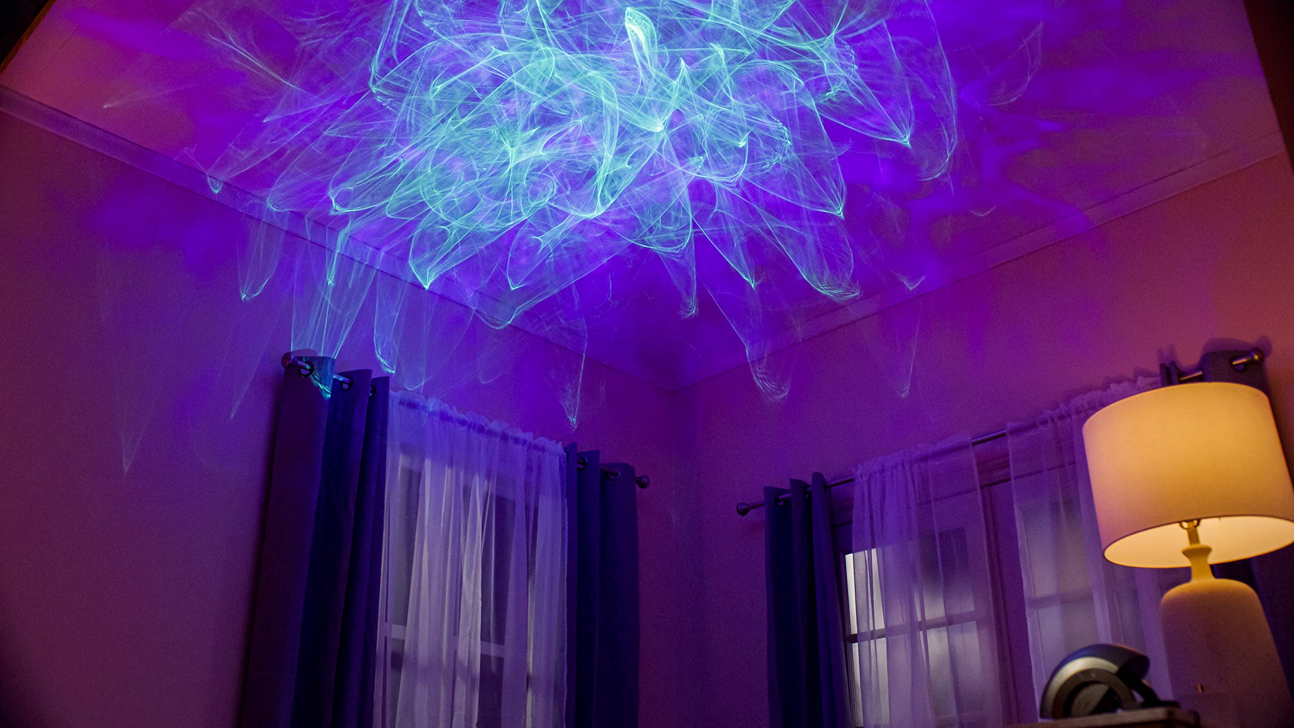 BlissLights Ark Lite LED Aurora Projector - Green/Grey Mood Lamp, Laser Nebula Galaxy Lighting, Model 900-00054_A