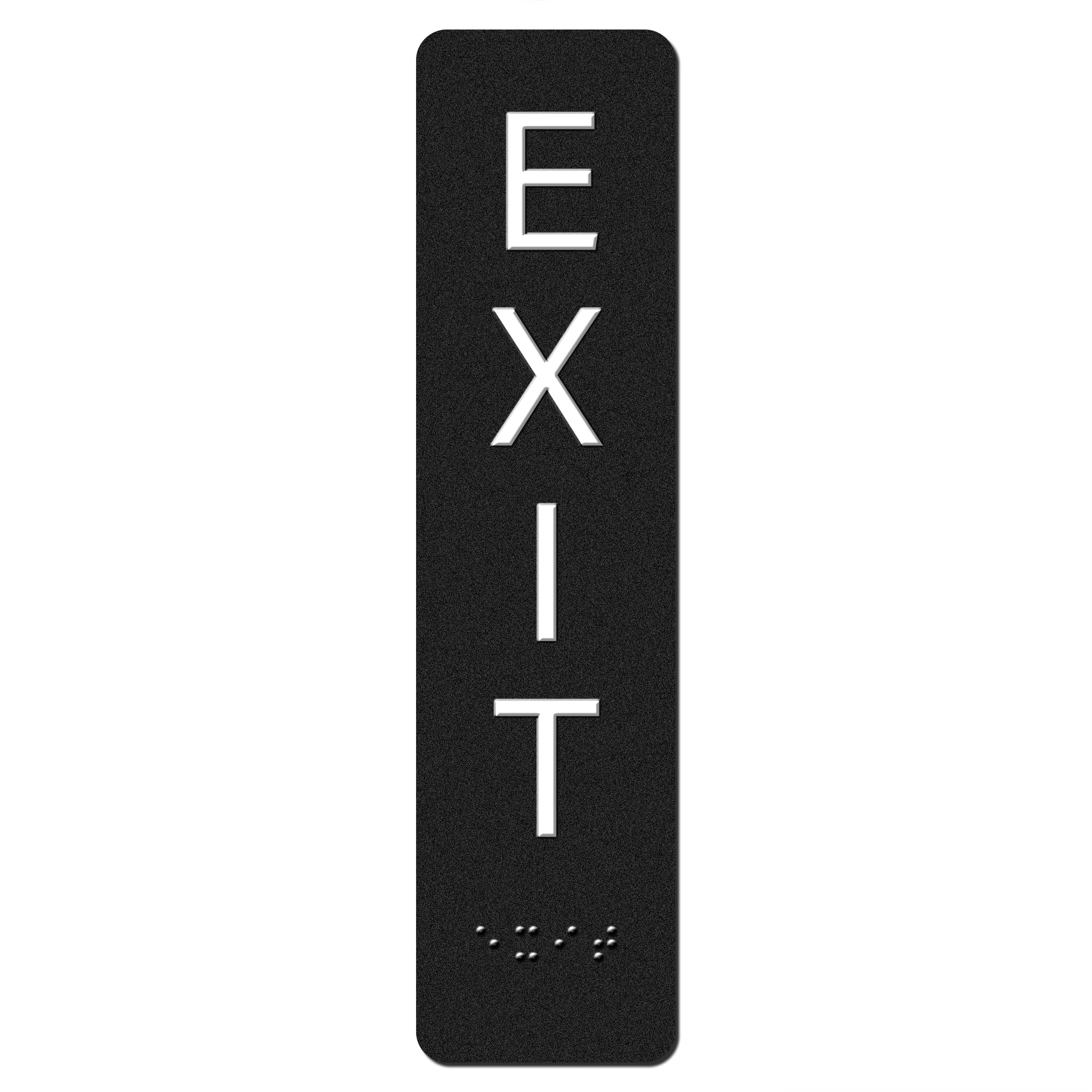 Exit Sign - ADA Compliant Exit Signs With Braille and Raised Letters for Business, Emergency Exit Sign for Office Restroom Indoo